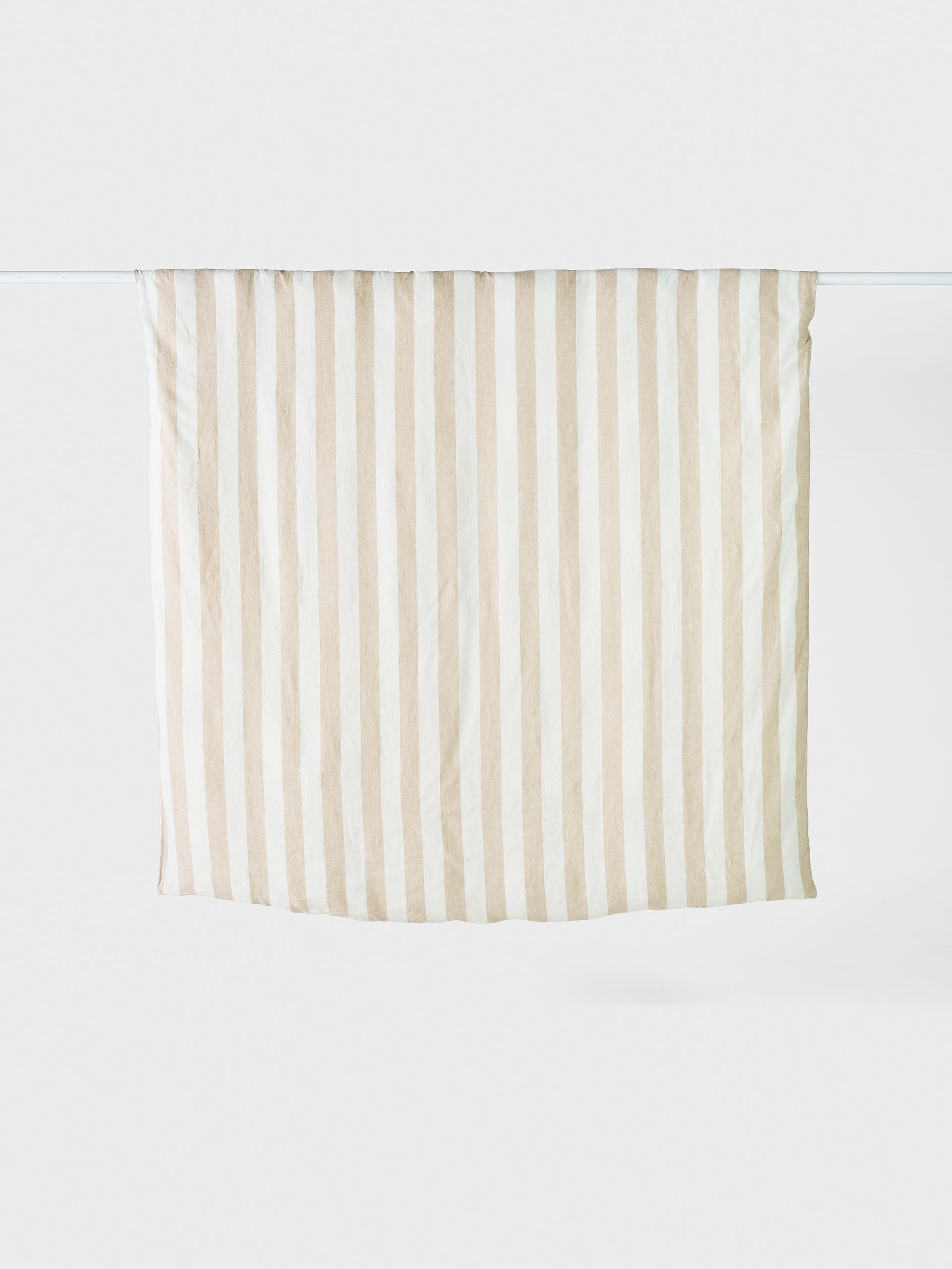 Vintage Stripe Natural Quilt Cover Set