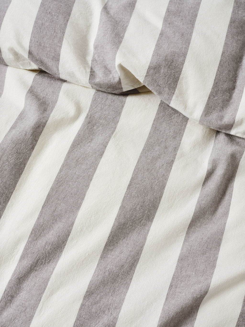 Vintage Stripe Steel Quilt Cover Set