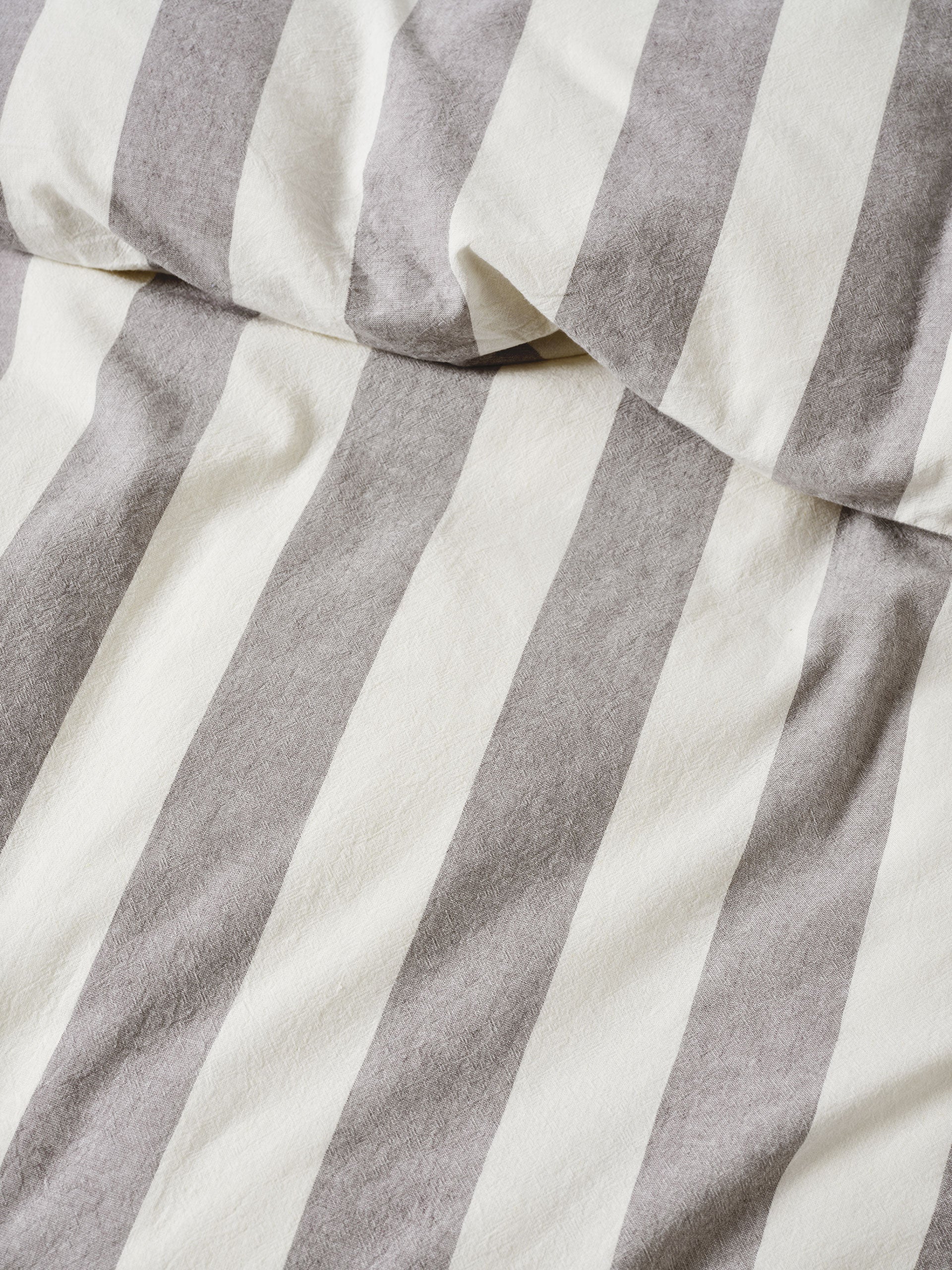 Vintage Stripe Steel Quilt Cover Set