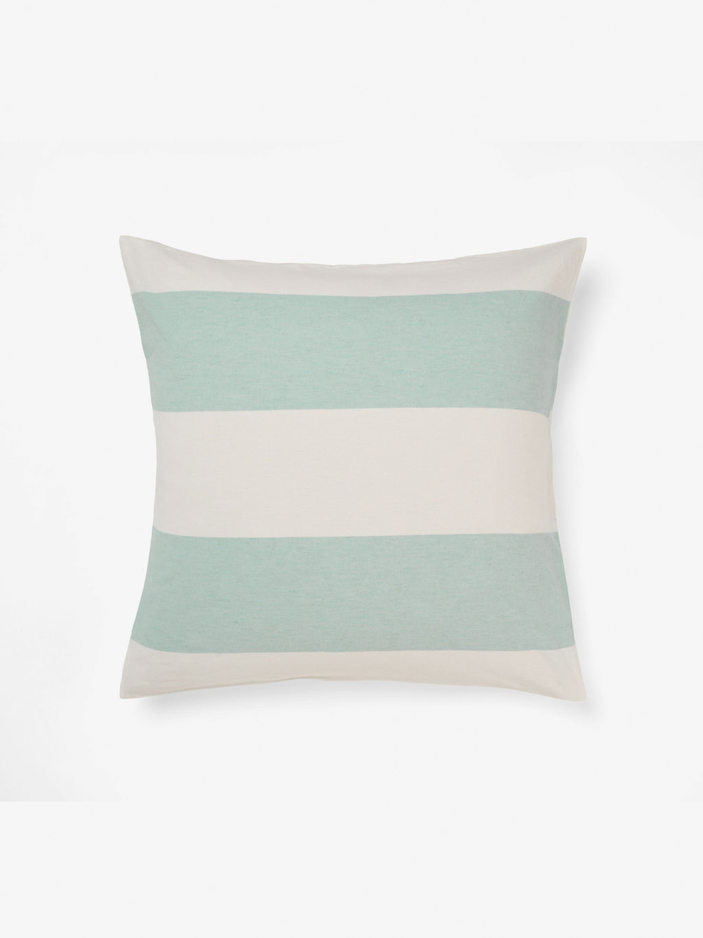 Vintage Wide Stripe Duck Egg European Pillowcase