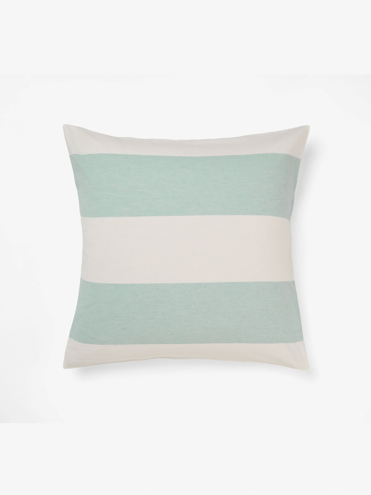 Vintage Wide Stripe Duck Egg European Pillowcase