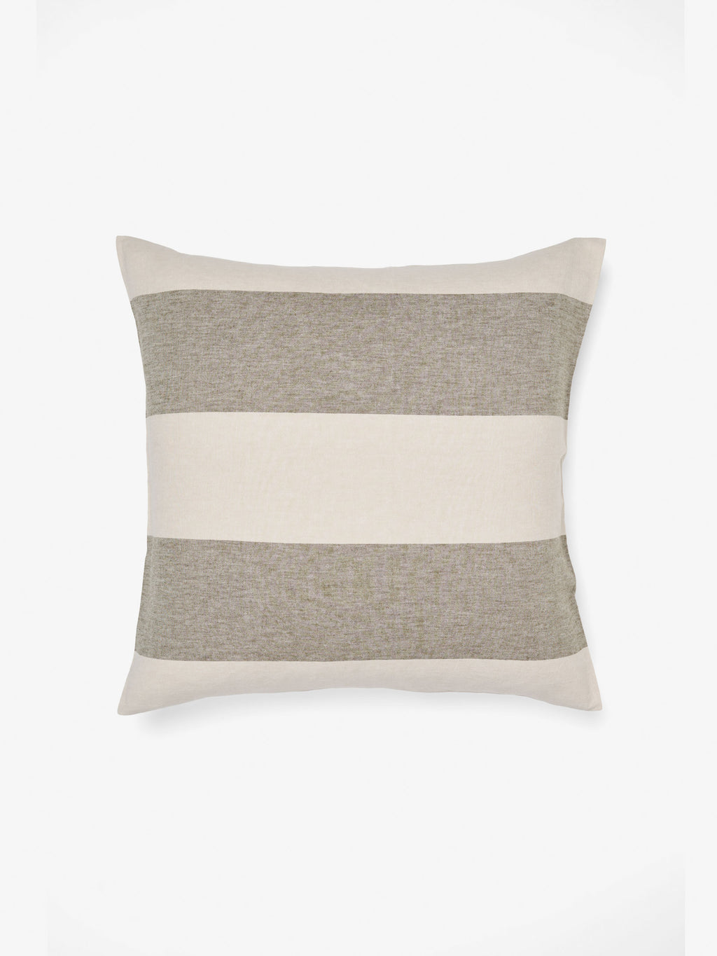 Vintage Wide Stripe Olive European Pillowcase