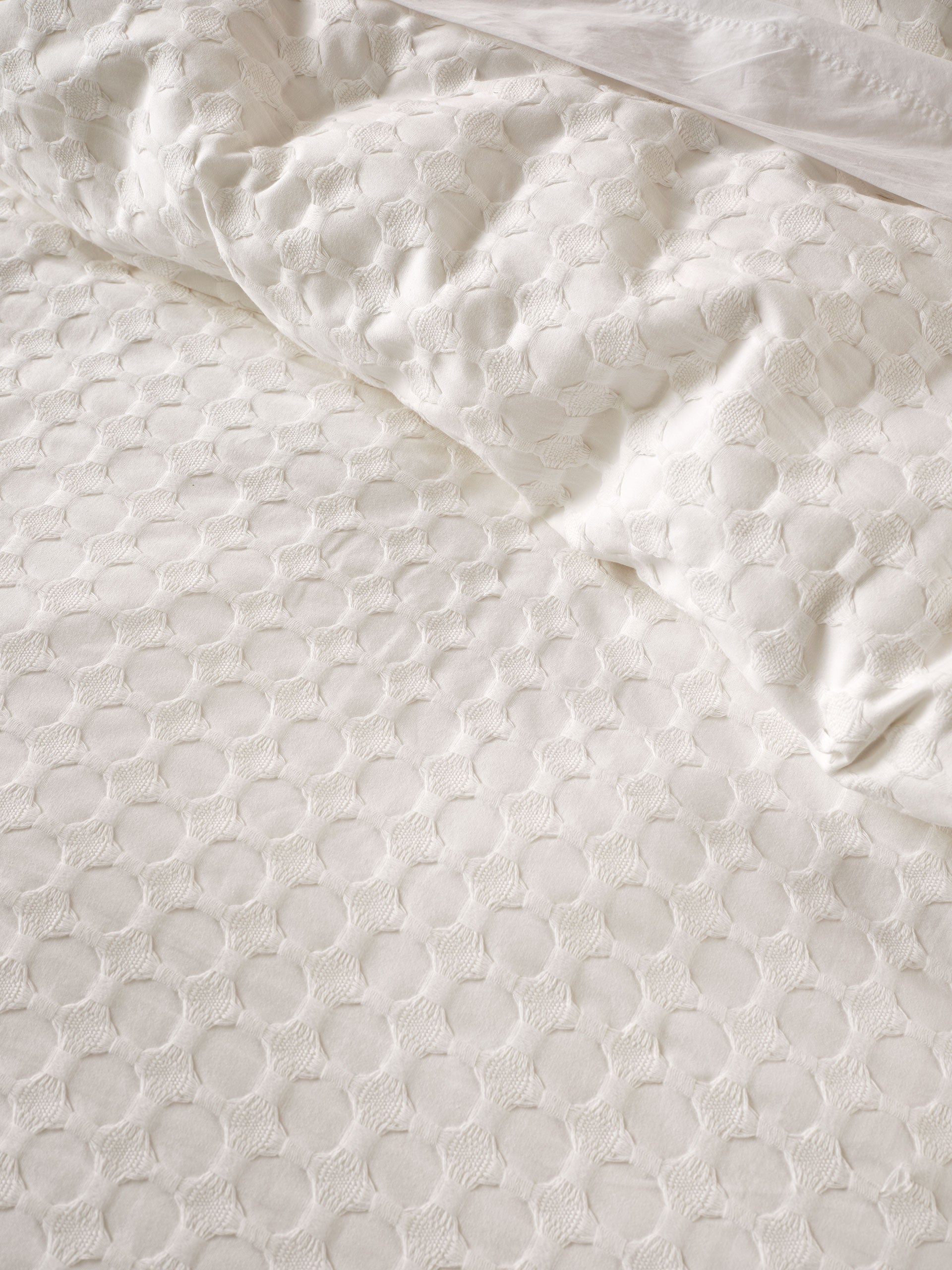 Vista White Quilt Cover Set
