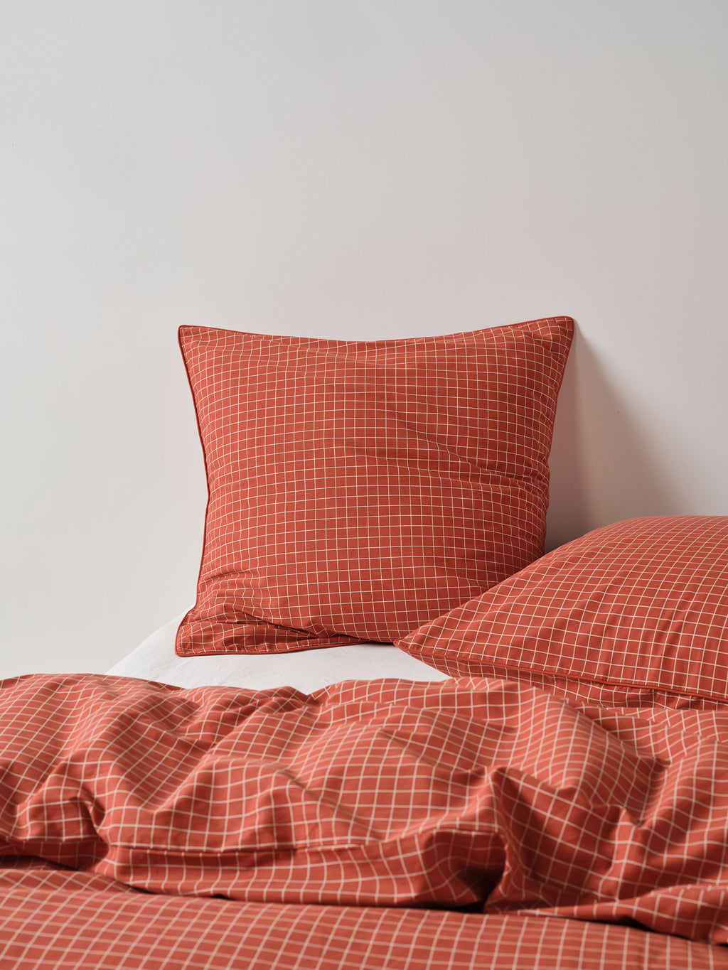 Volley Check Chilli European Pillowcase