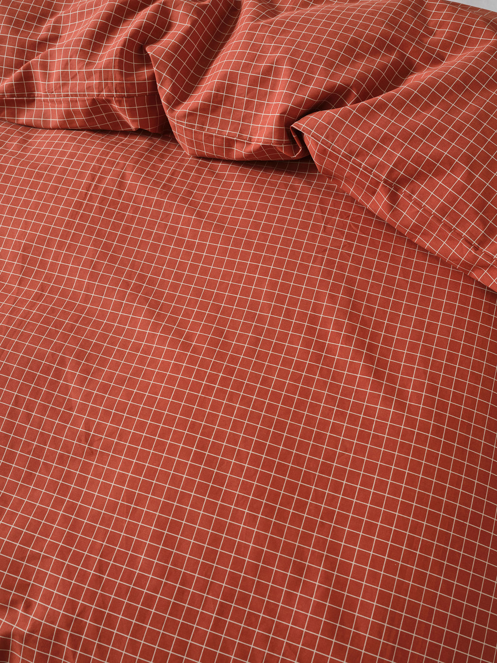 Volley Check Chilli Quilt Cover Set
