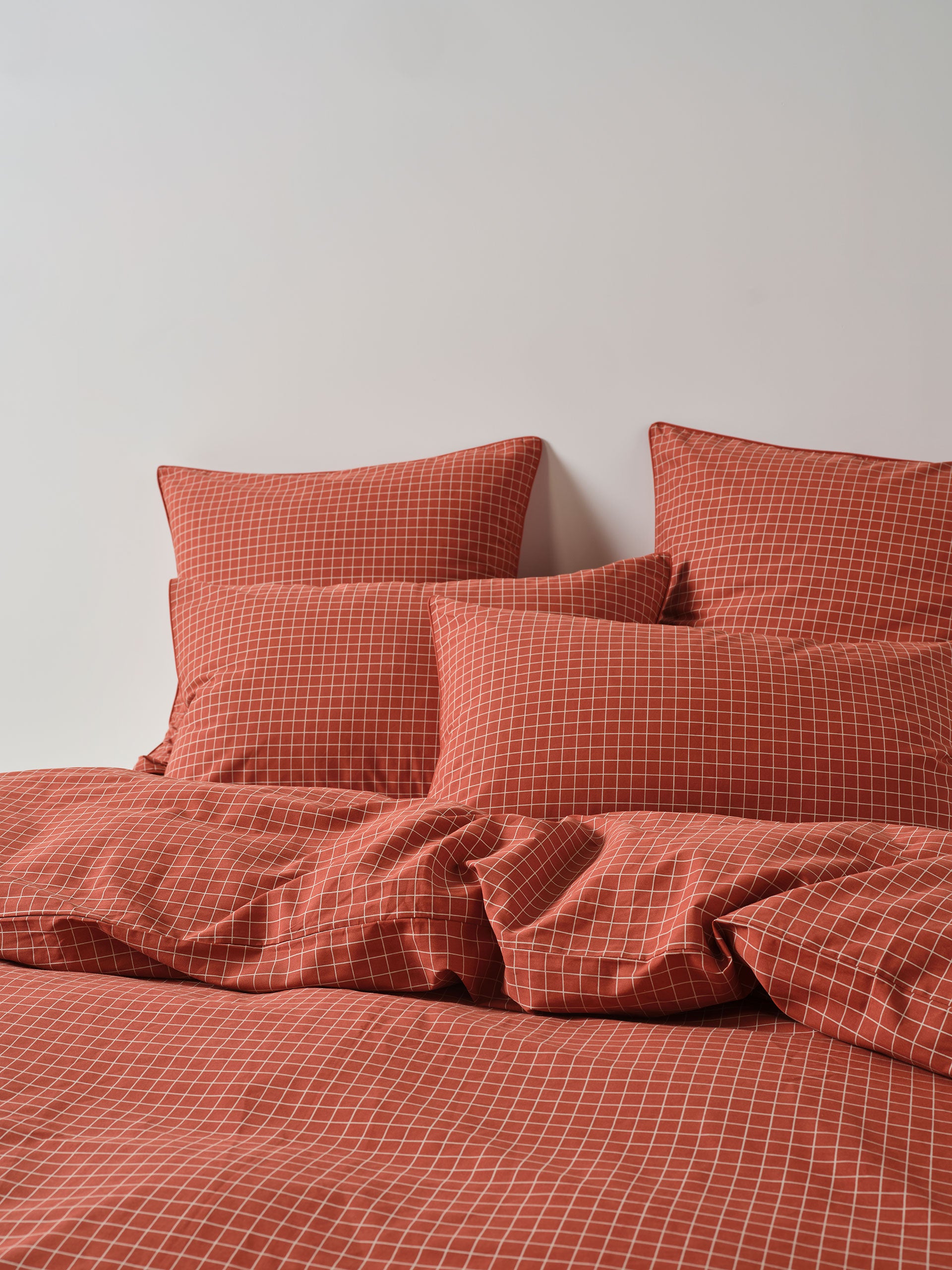 Volley Check Chilli European Pillowcase