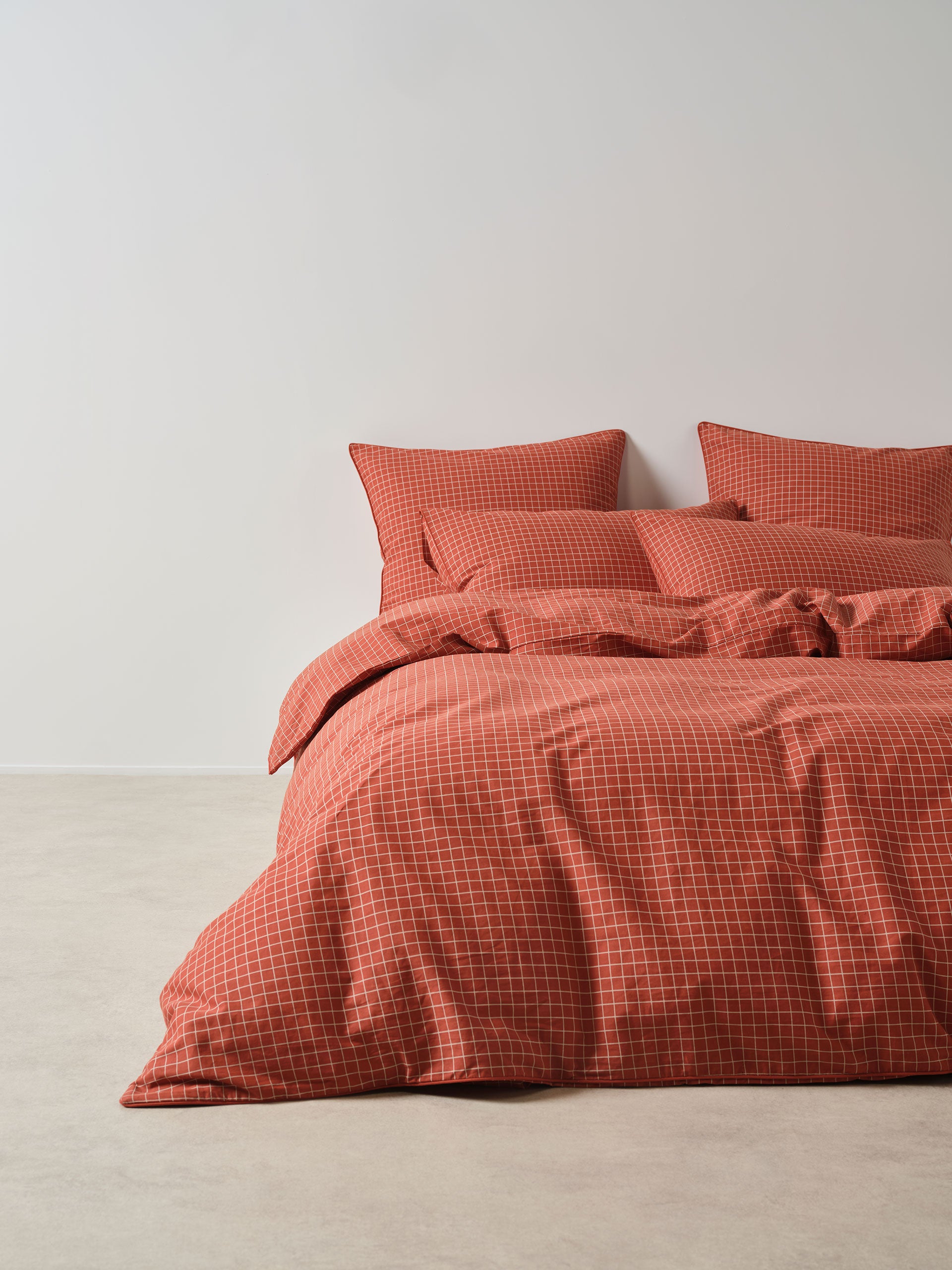 Volley Check Chilli Quilt Cover Set