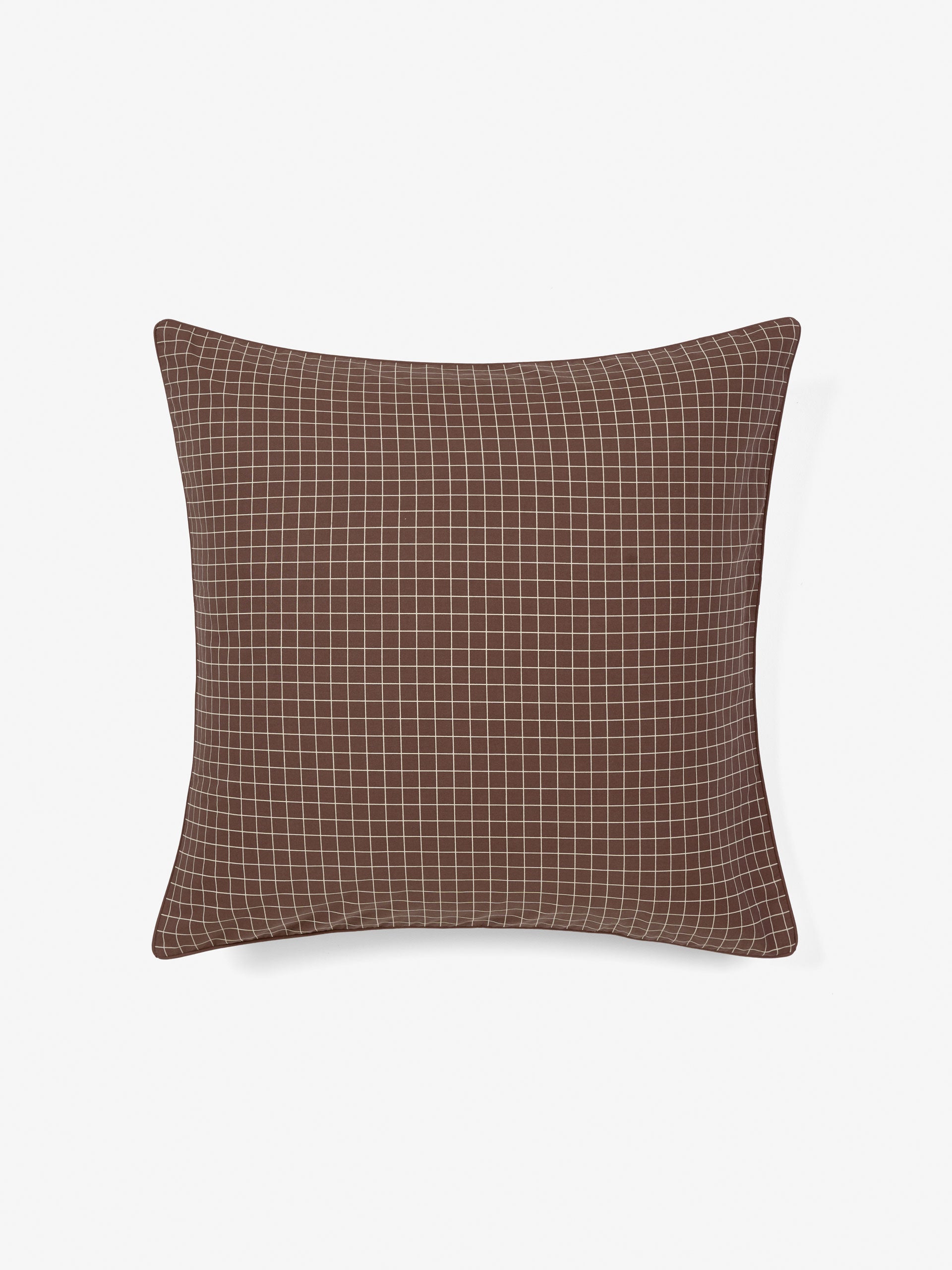 Volley Check Chocolate European Pillowcase