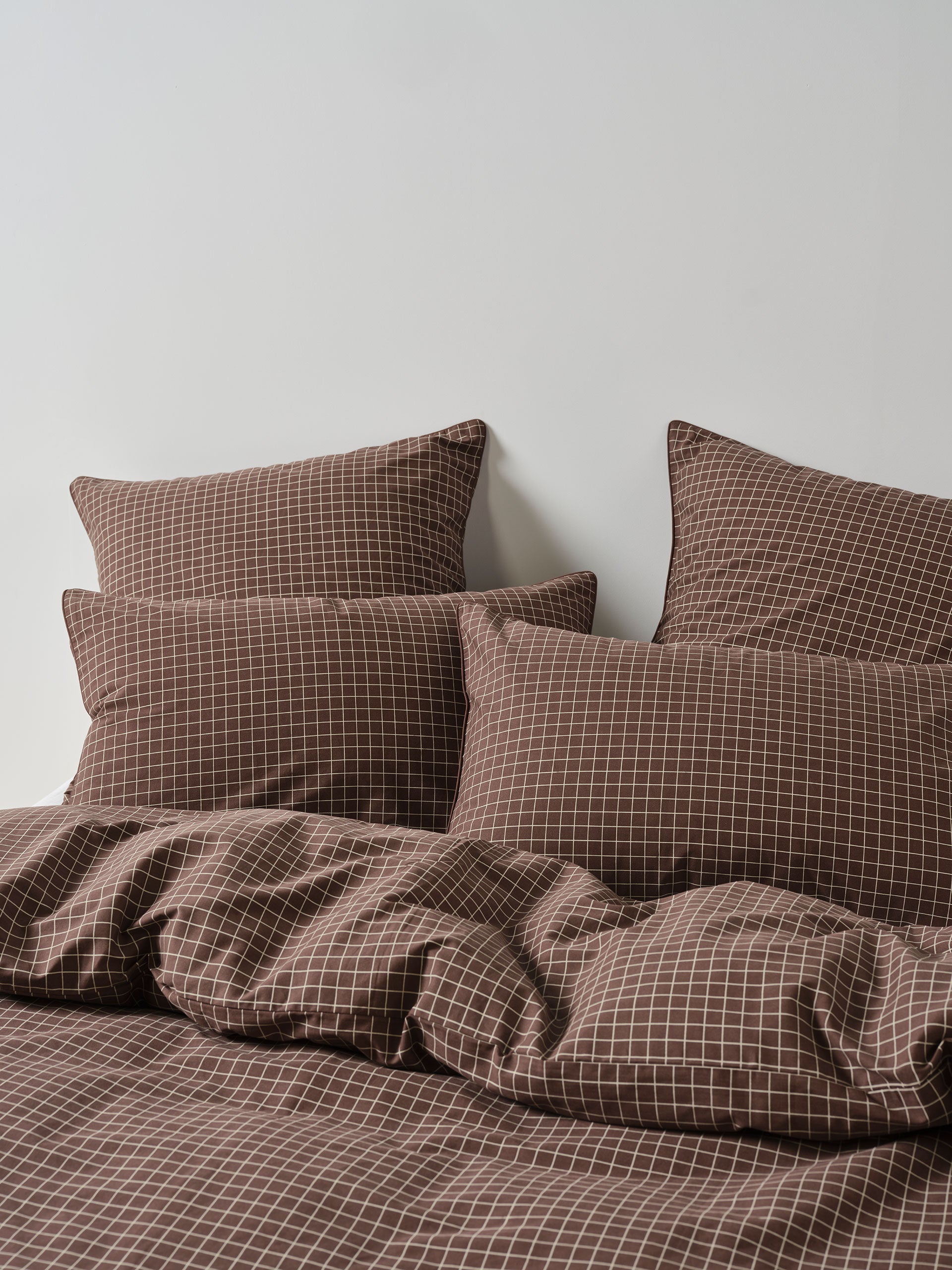 Volley Check Chocolate European Pillowcase