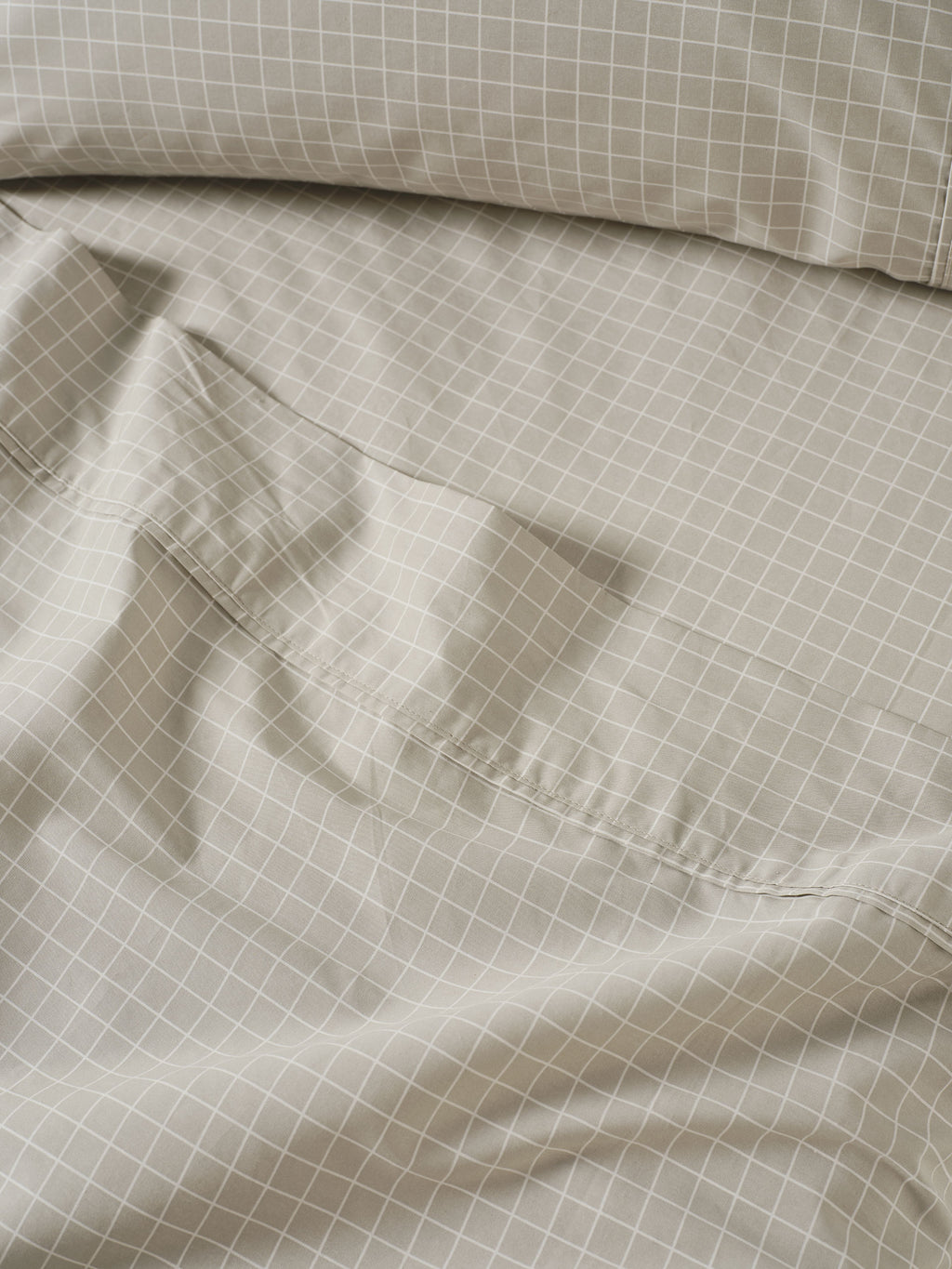 Volley Check Pebble Sheet Set