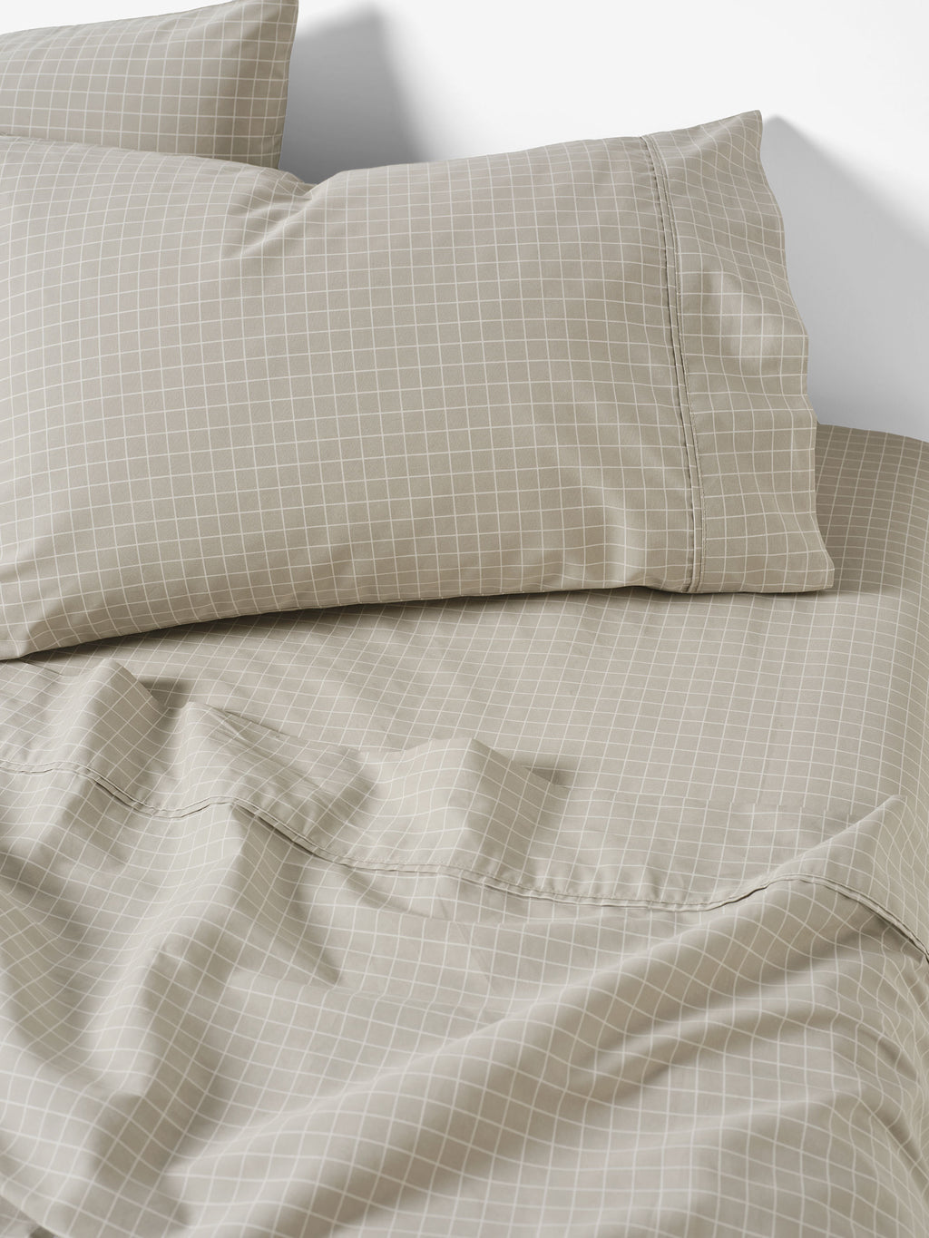 Volley Check Pebble Sheet Set