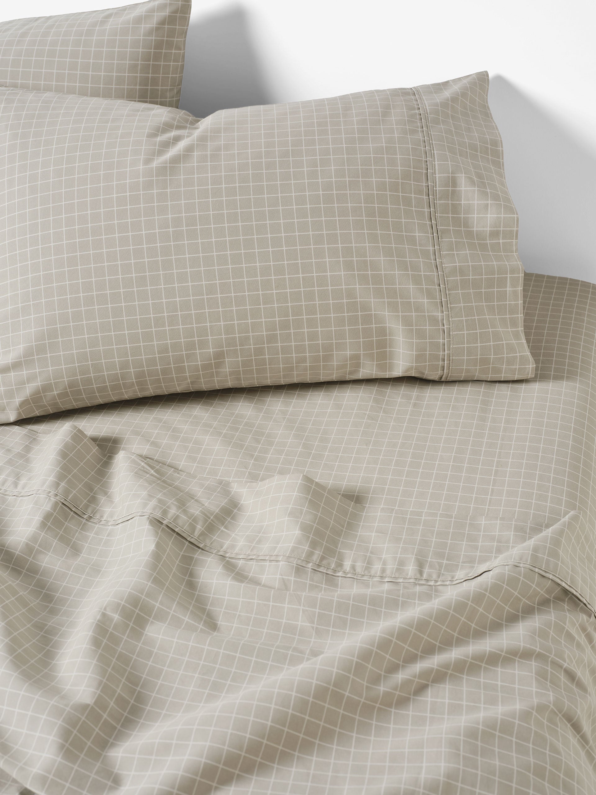 Volley Check Pebble Sheet Set