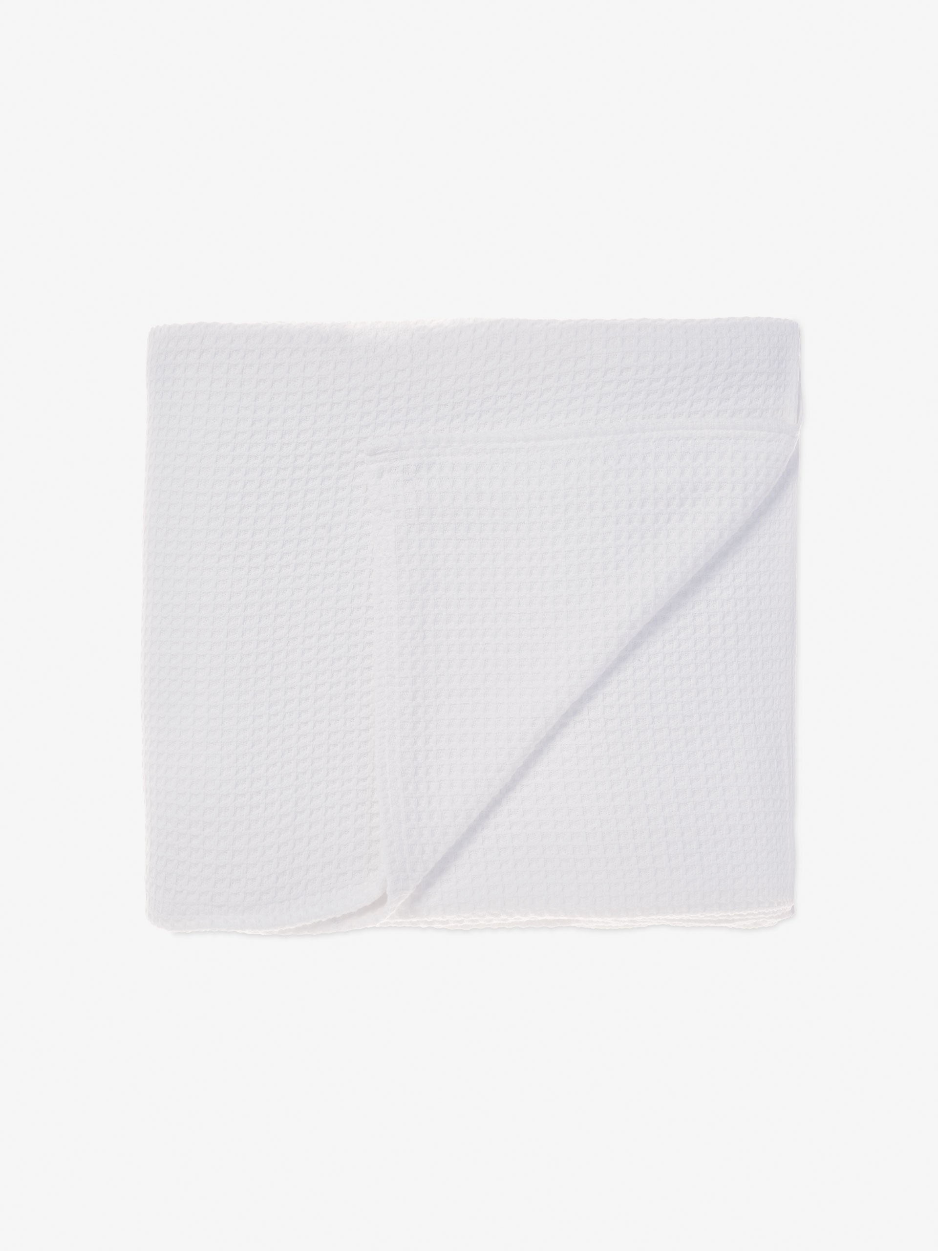 Waffle White Blanket