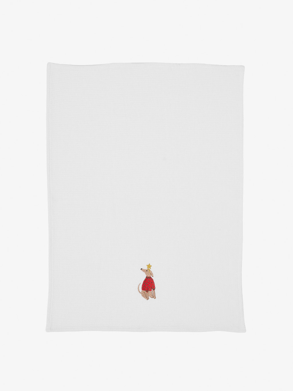 Whippet Embroidered Tea Towel