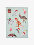 Christmas Aussie Animal Tea Towel