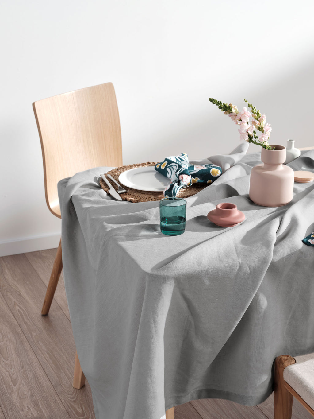 Nimes Ash Square Tablecloth