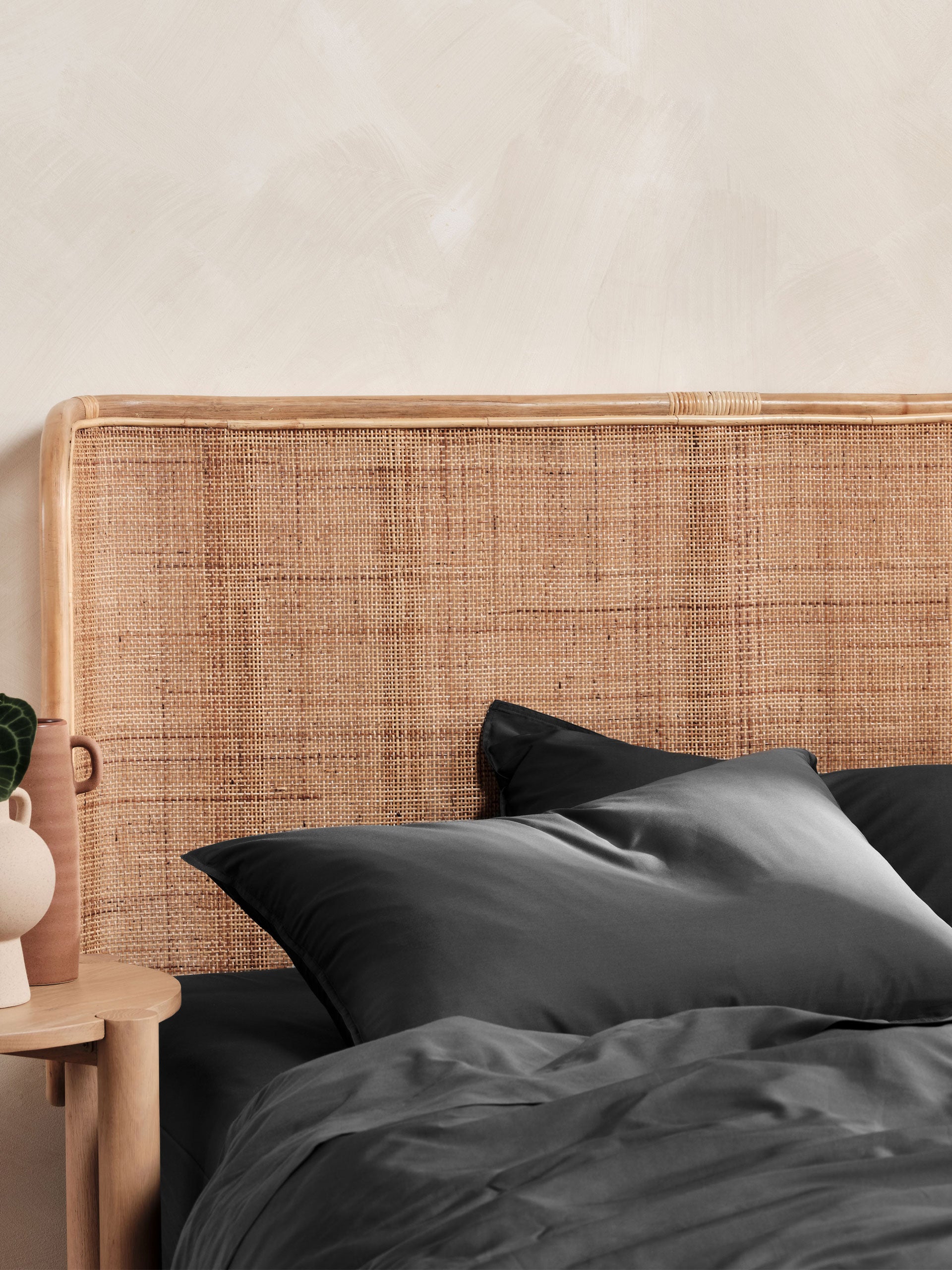 Nara Charcoal Quilt Cover Set