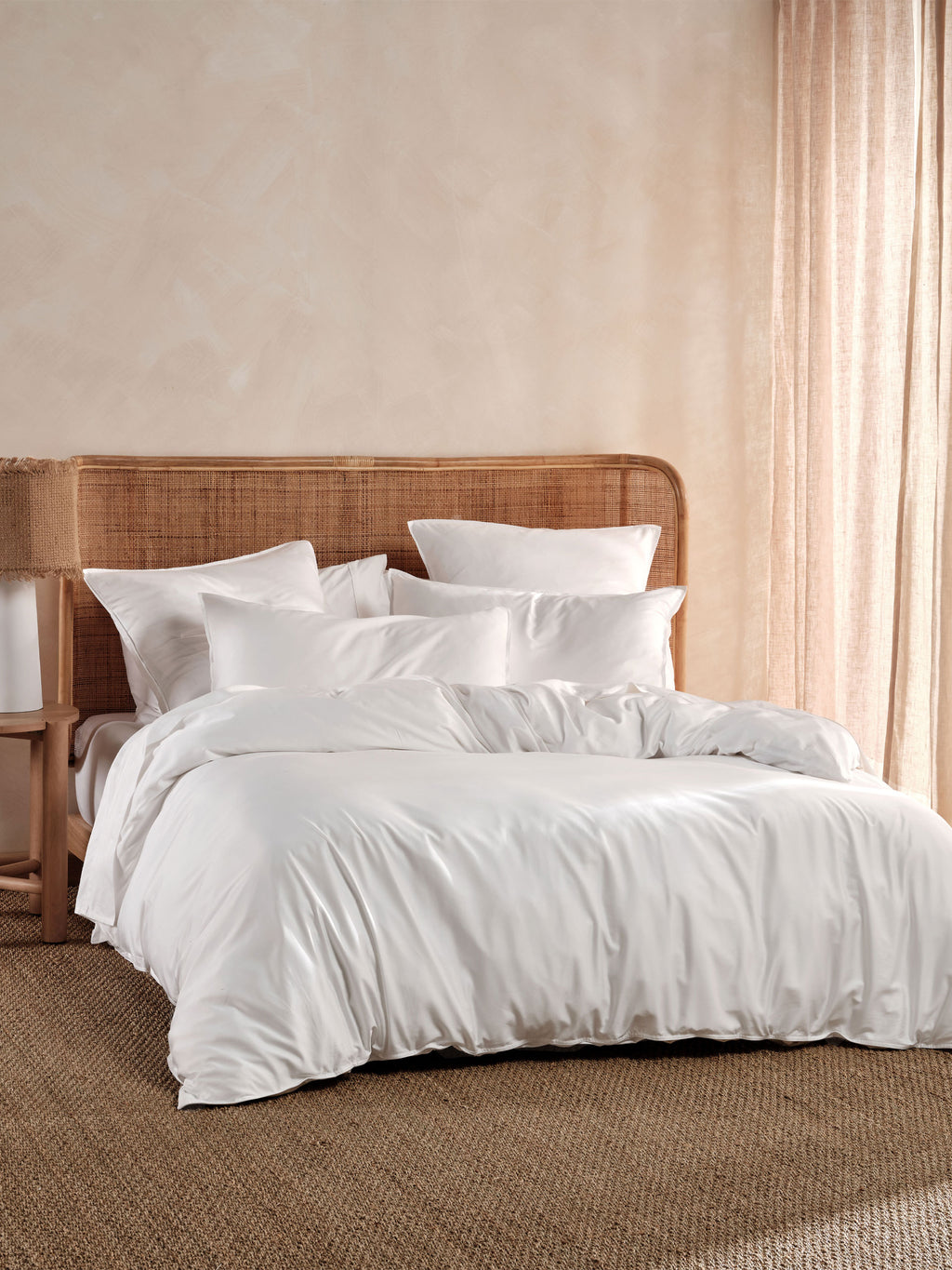 Nara White European Pillowcase