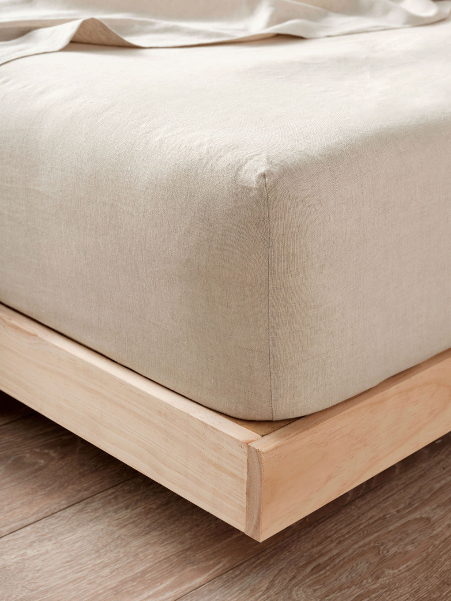 Nimes Natural Fitted Sheet 50cm