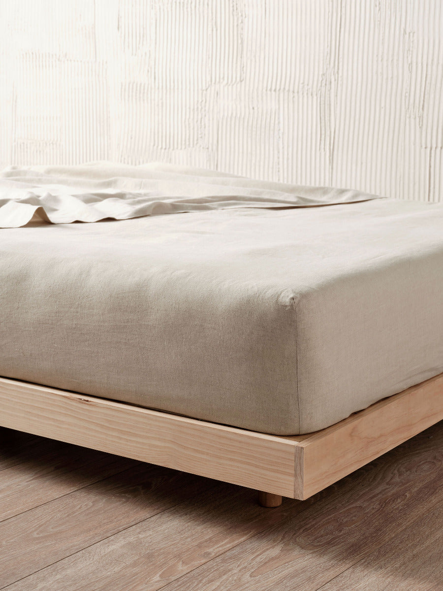 Nimes Natural Fitted Sheet 50cm