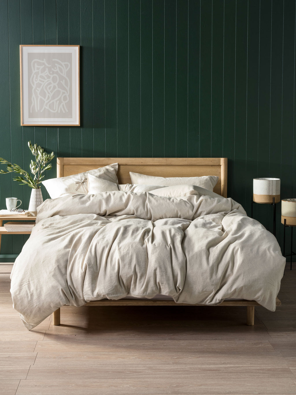 Nimes Natural Quilt Cover Set