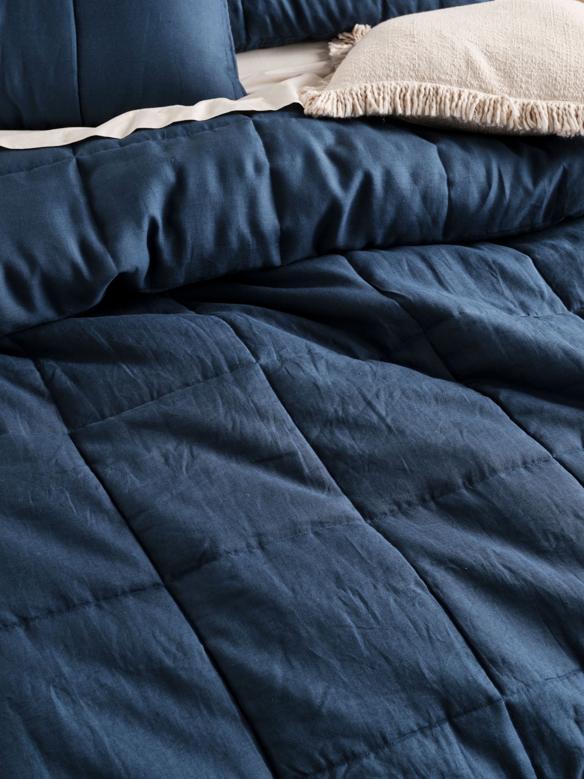 Nimes Navy Coverlet