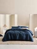 Nimes Navy Coverlet