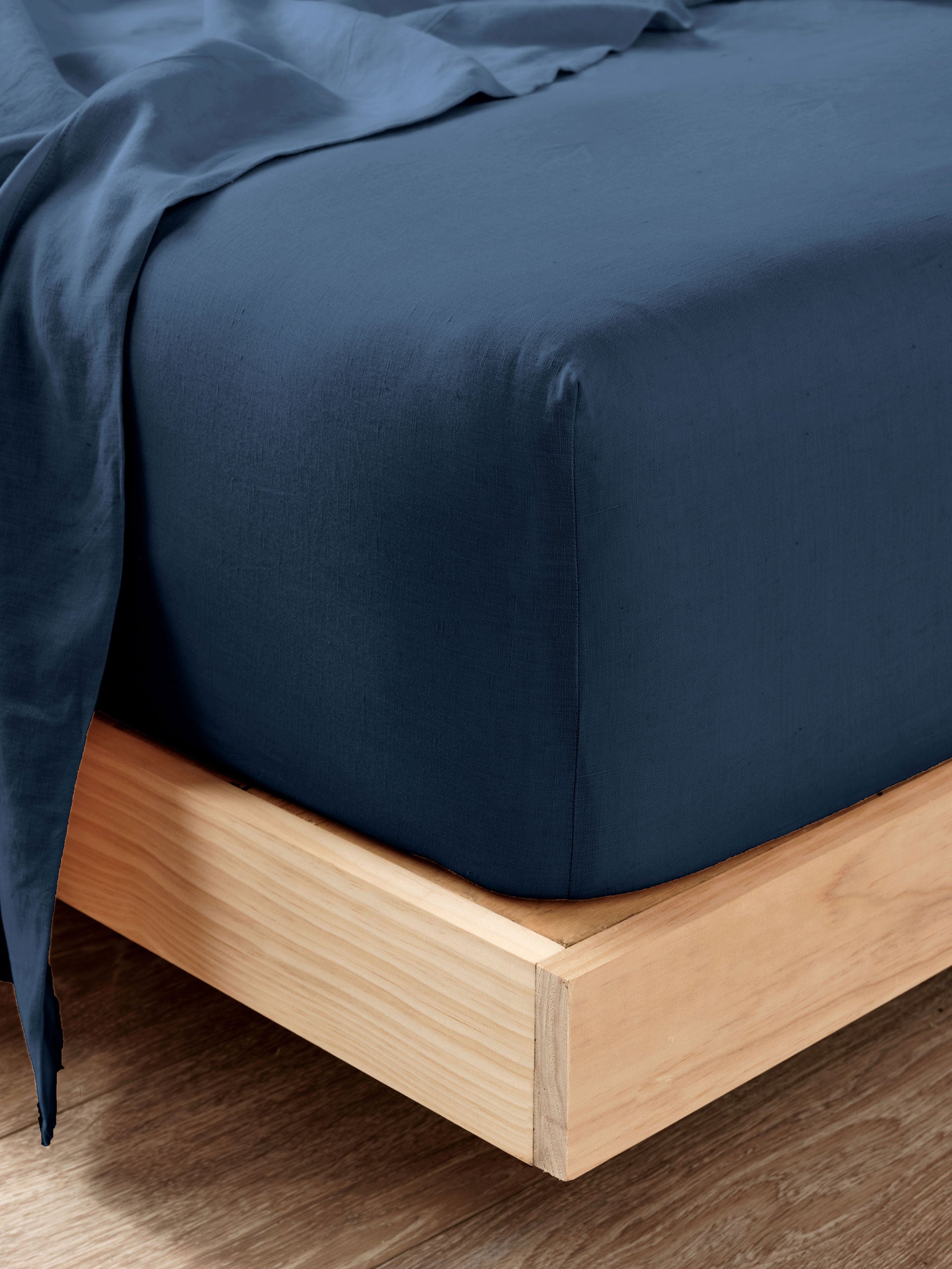Nimes Navy Fitted Sheet 50cm