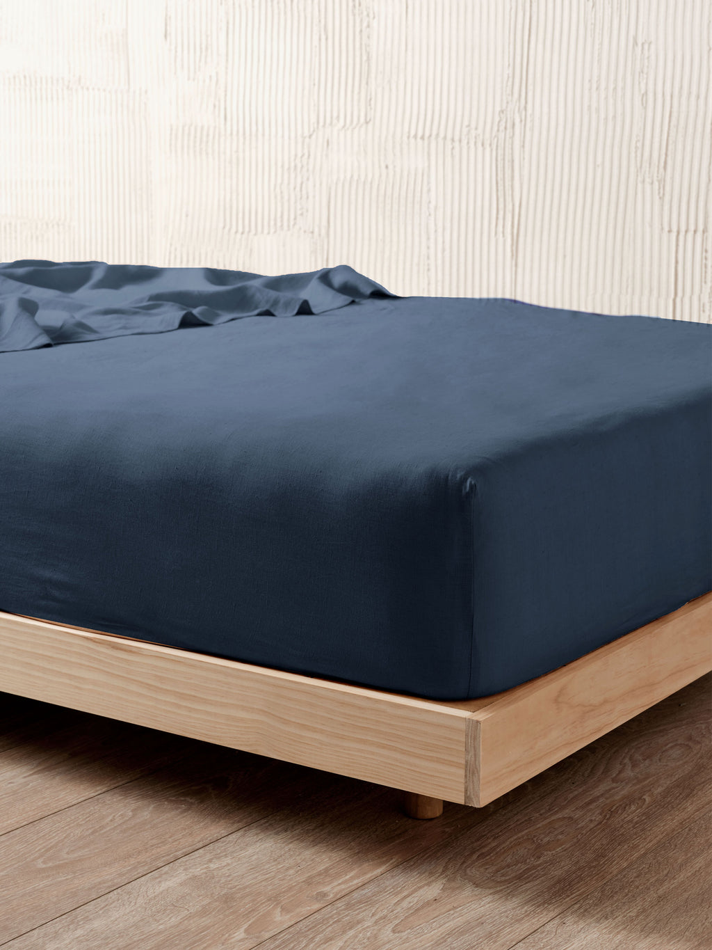 Nimes Navy Fitted Sheet 50cm
