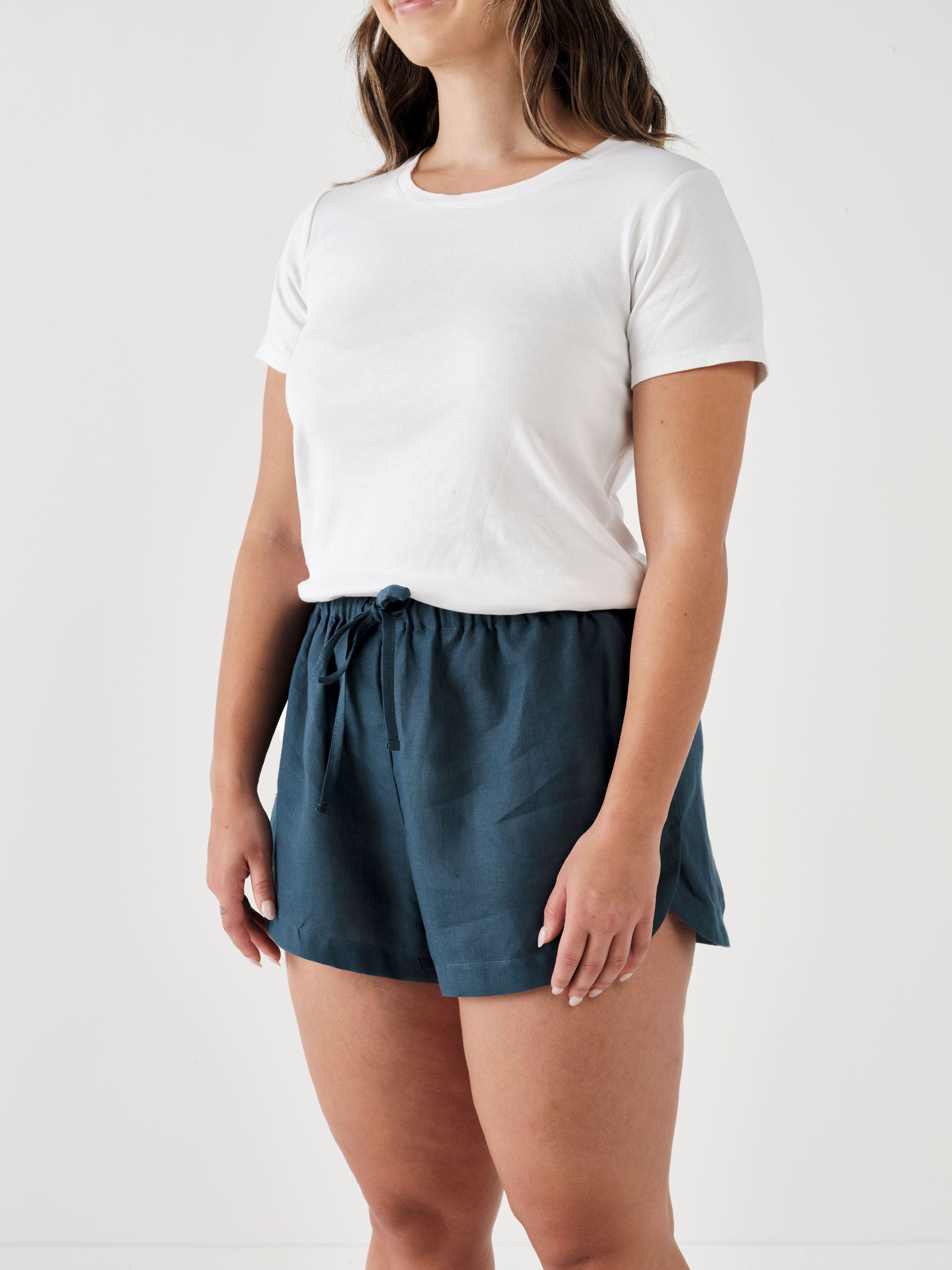 Nimes Navy Shorts