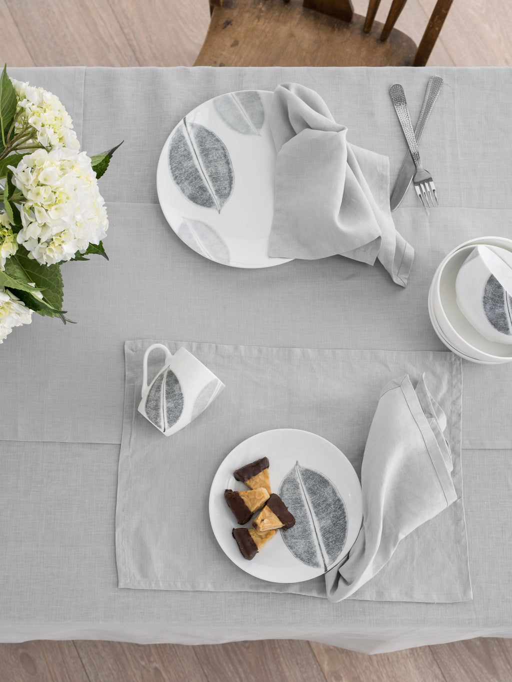 Nimes Pale Grey Tablecloth