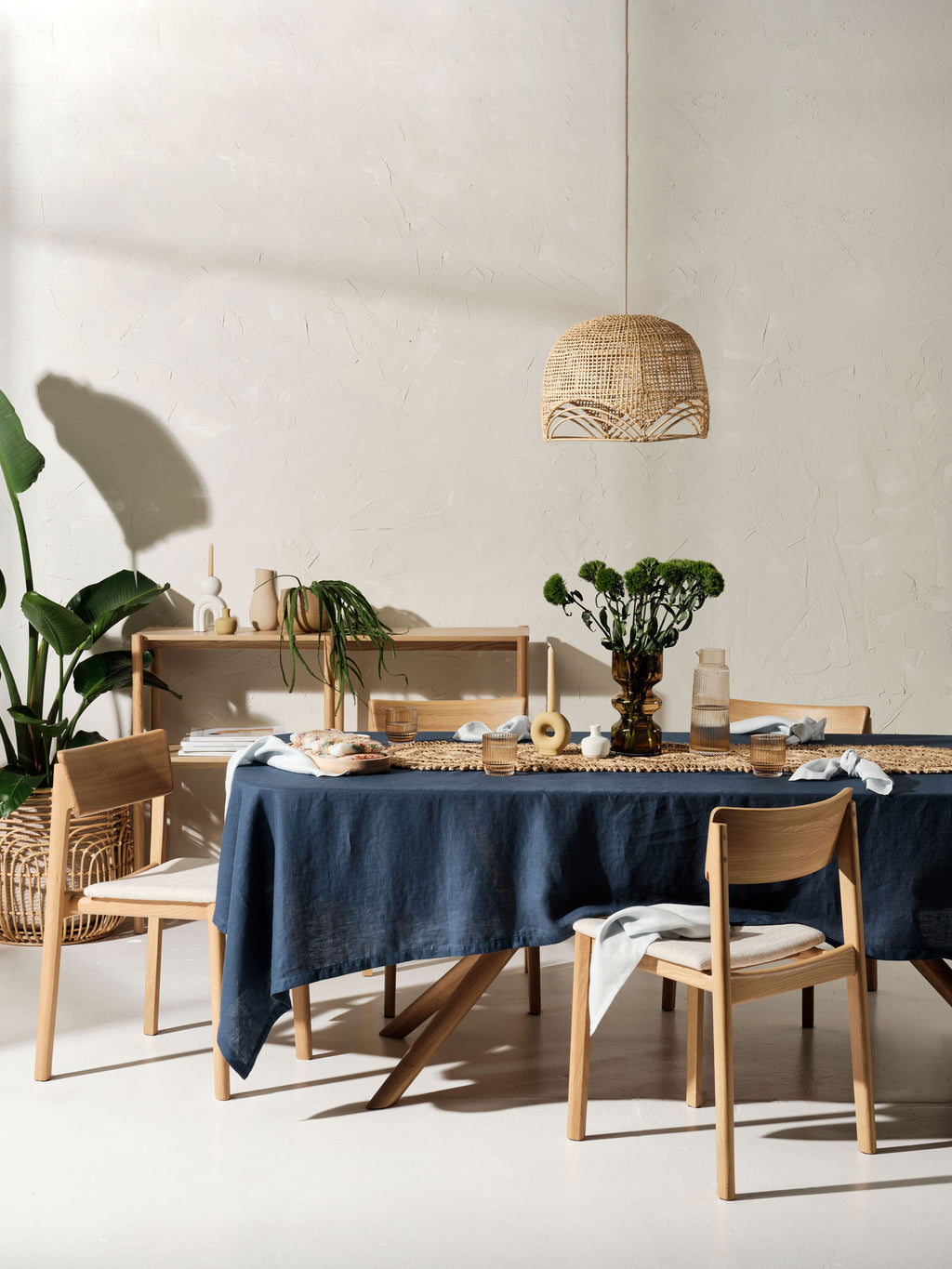 Nimes Navy Tablecloth