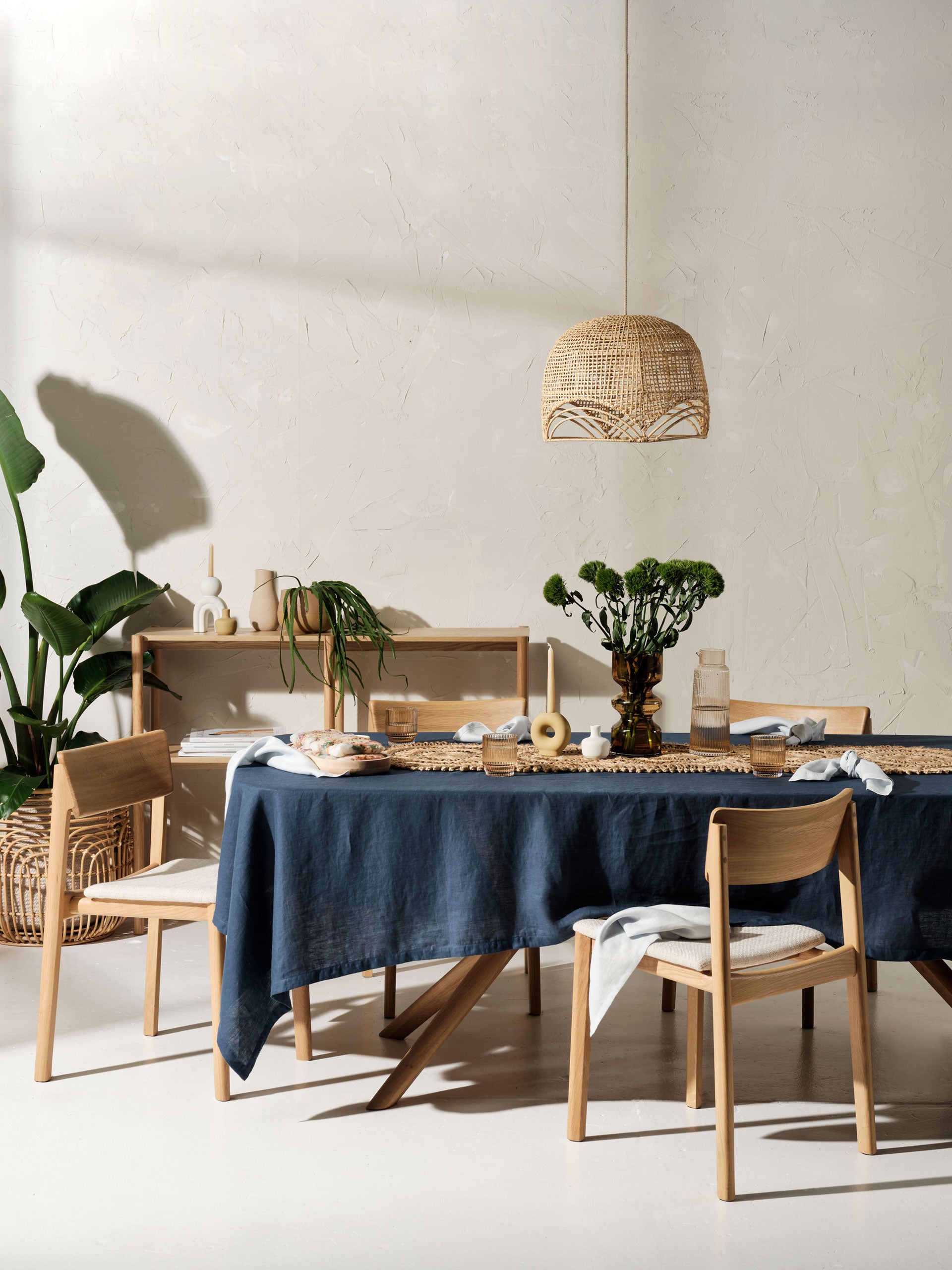 Nimes Navy Tablecloth