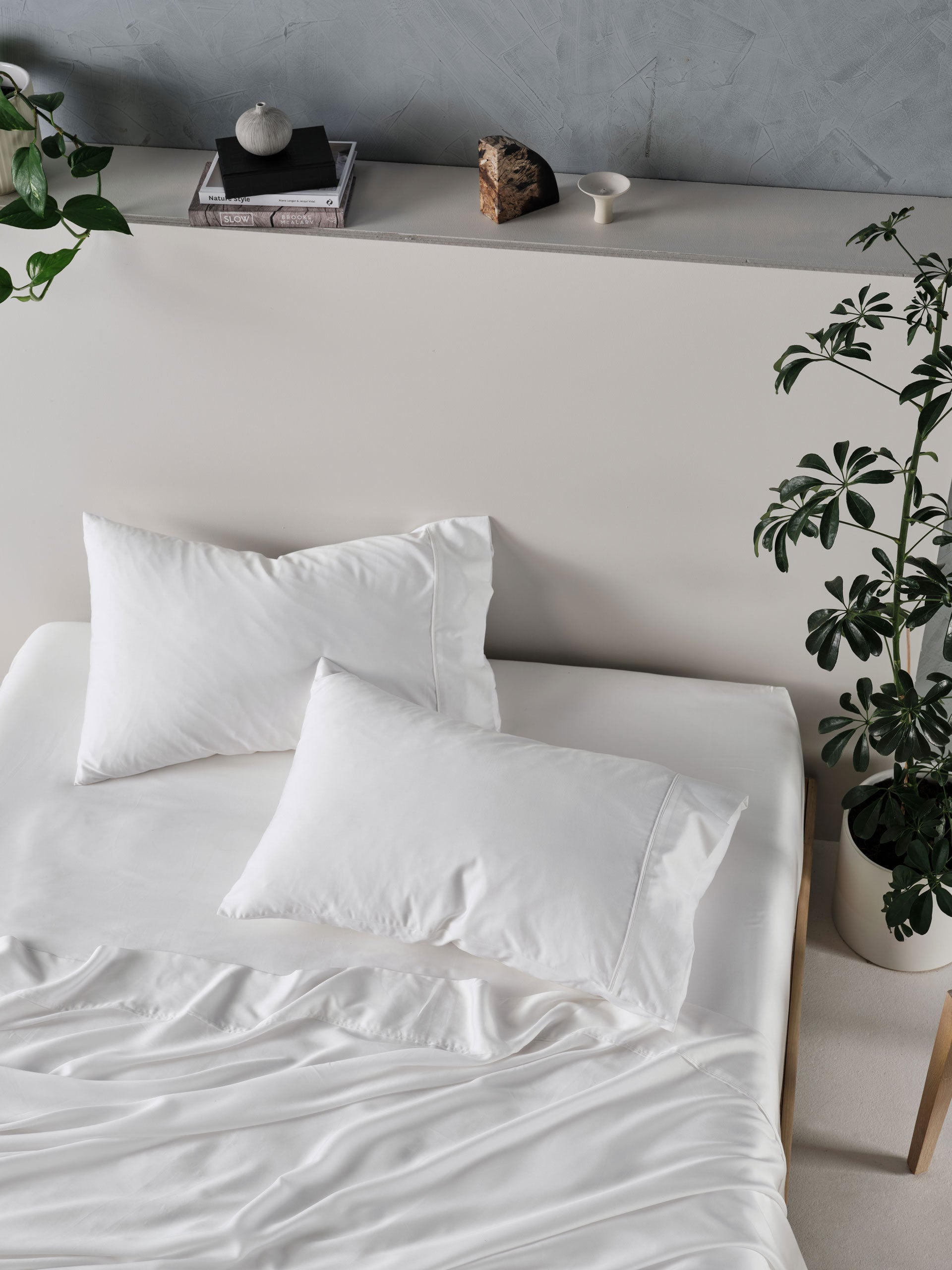 Tencel White Sheet Set