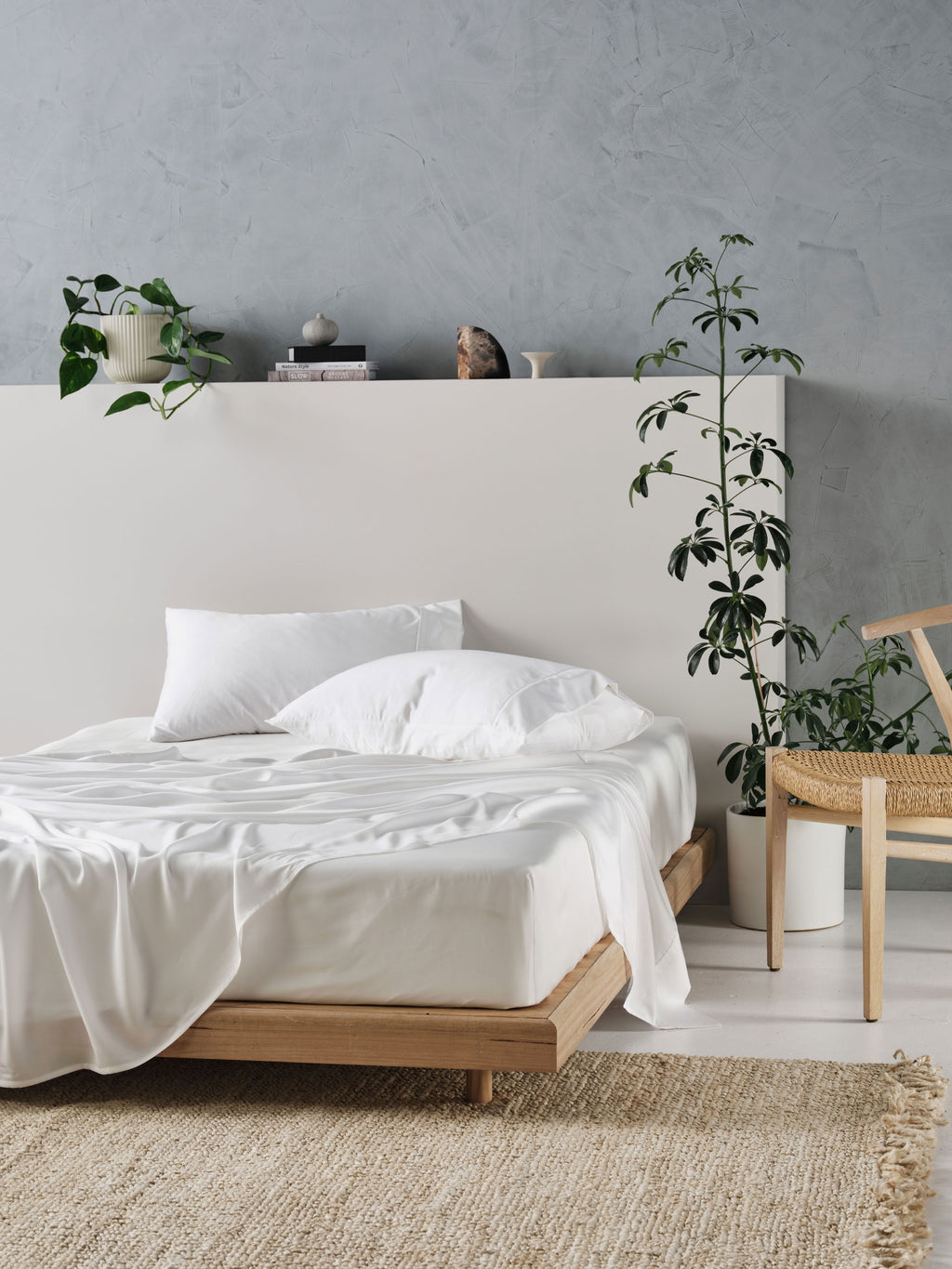 Tencel White Sheet Set