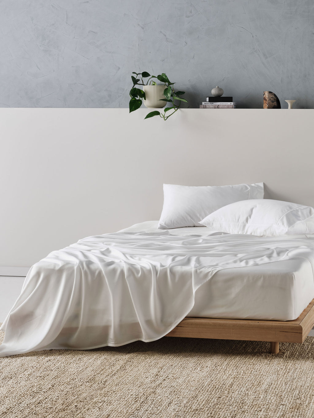 Tencel White Sheet Set