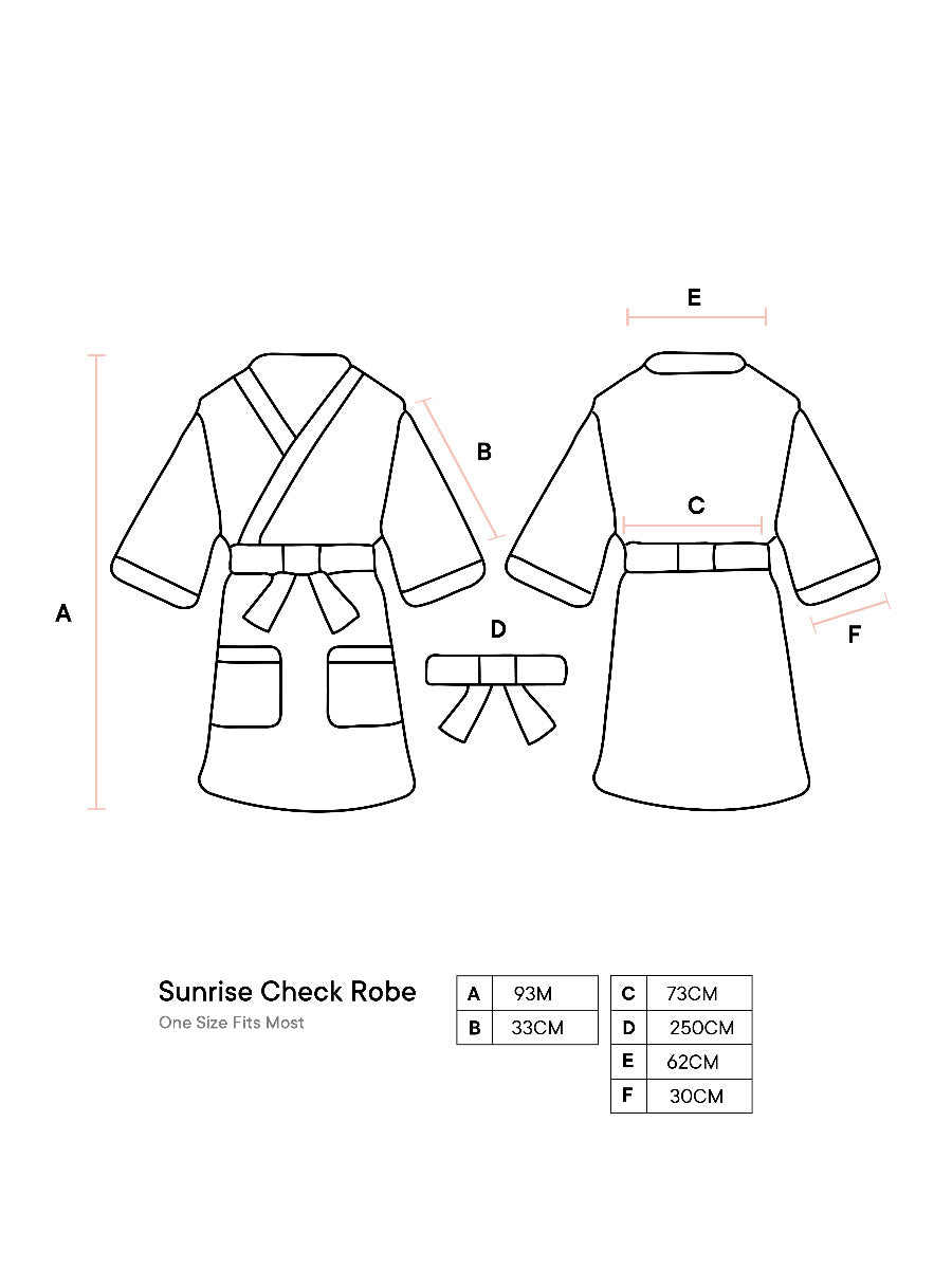 Sunrise Check Clearwater Robe
