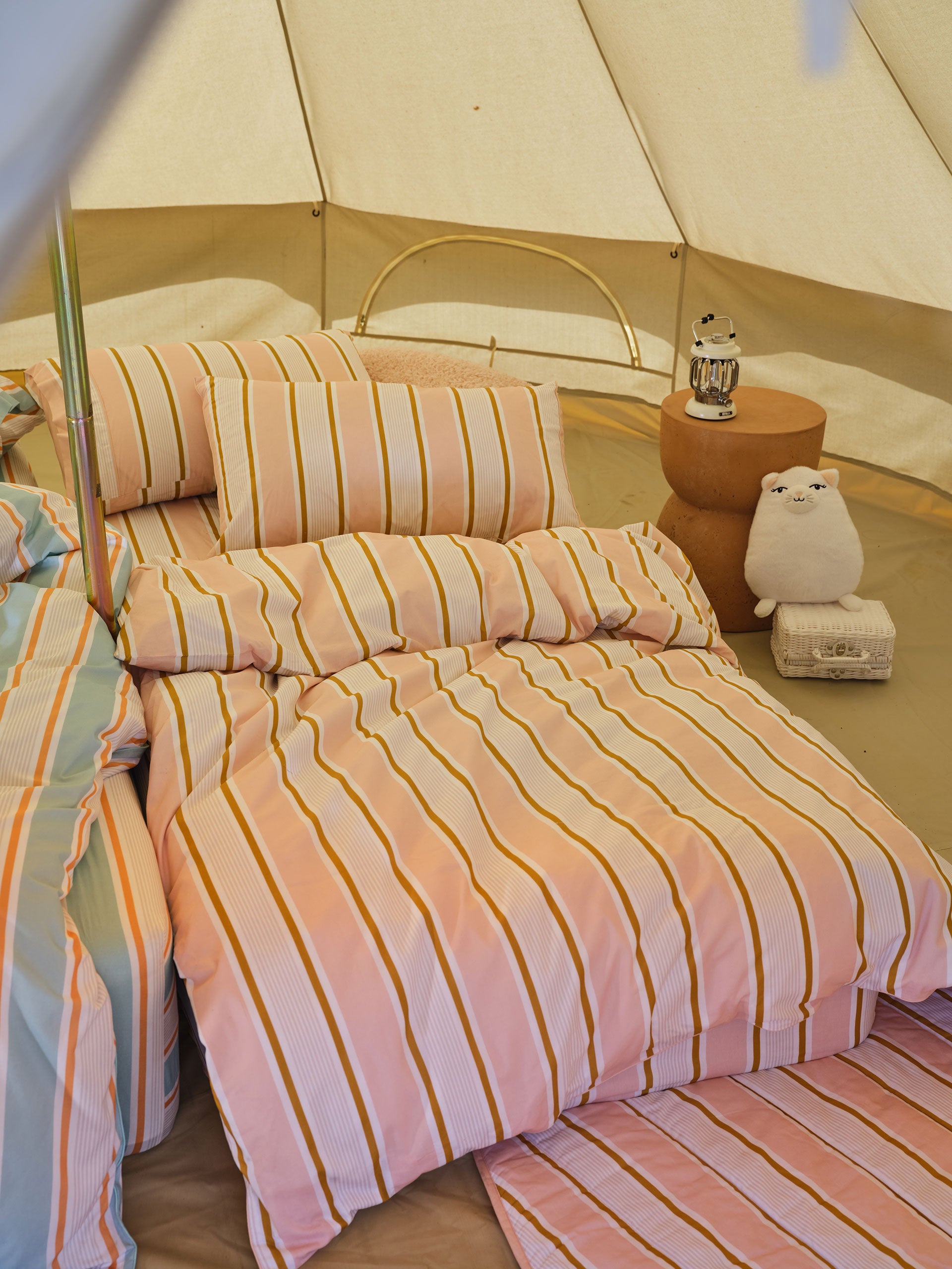 Sailor Stripe Pink Quilt Cover Set
