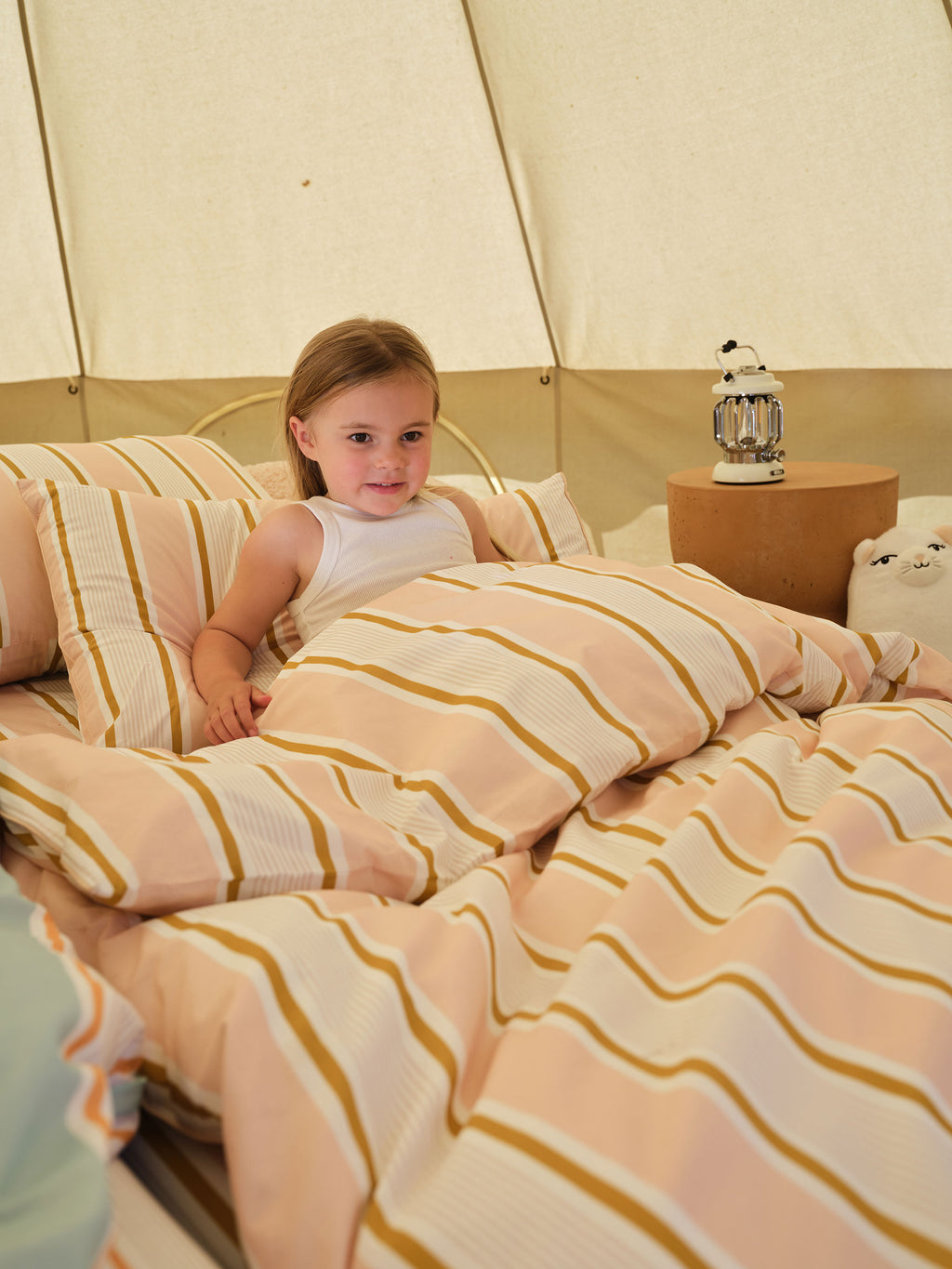 Sailor Stripe Pink Quilt Cover Set