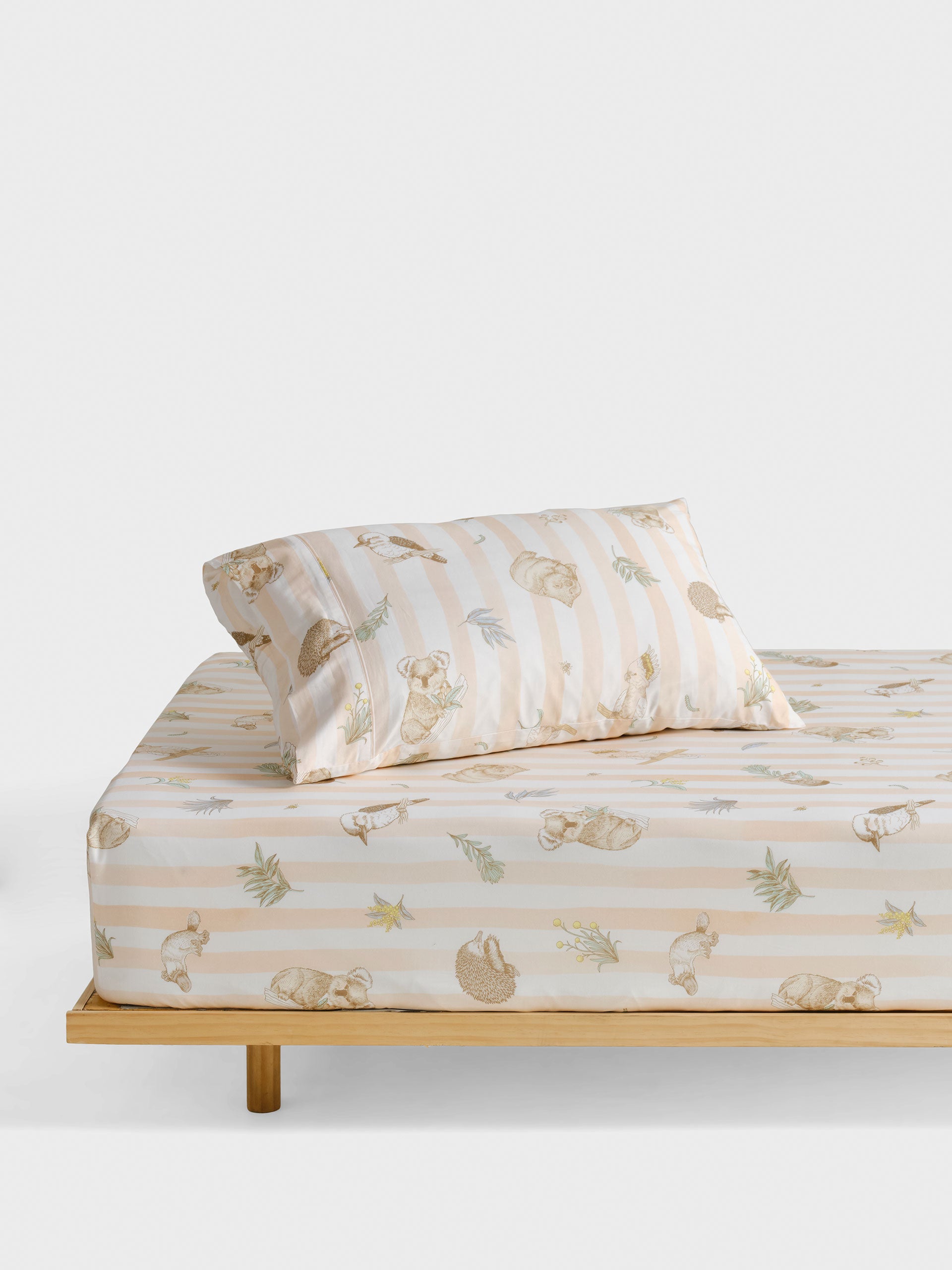 Bush Walk Fitted Sheet + Pillowcase Set
