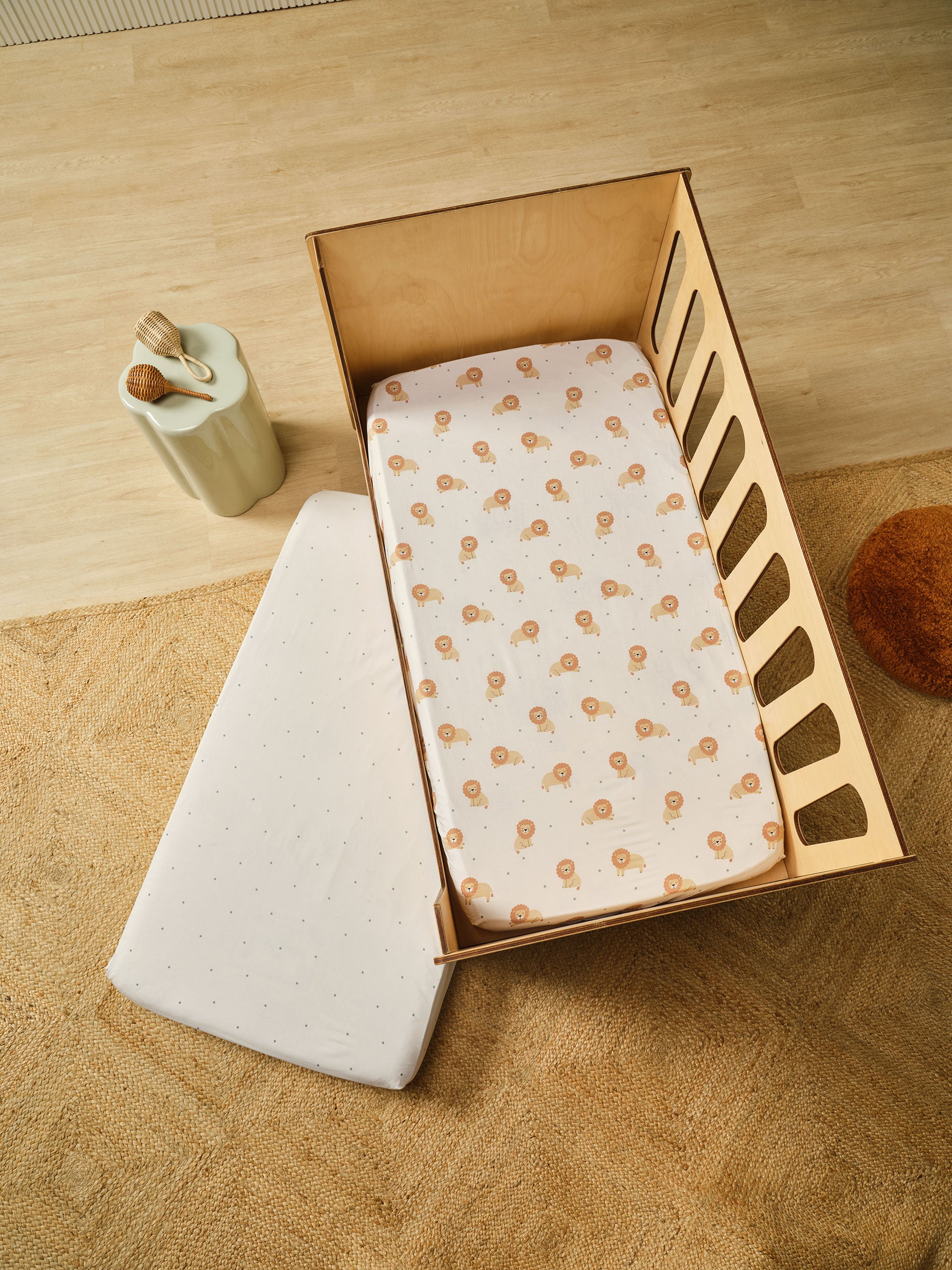 Cat Nap 2-Piece Cot Fitted Sheet Set