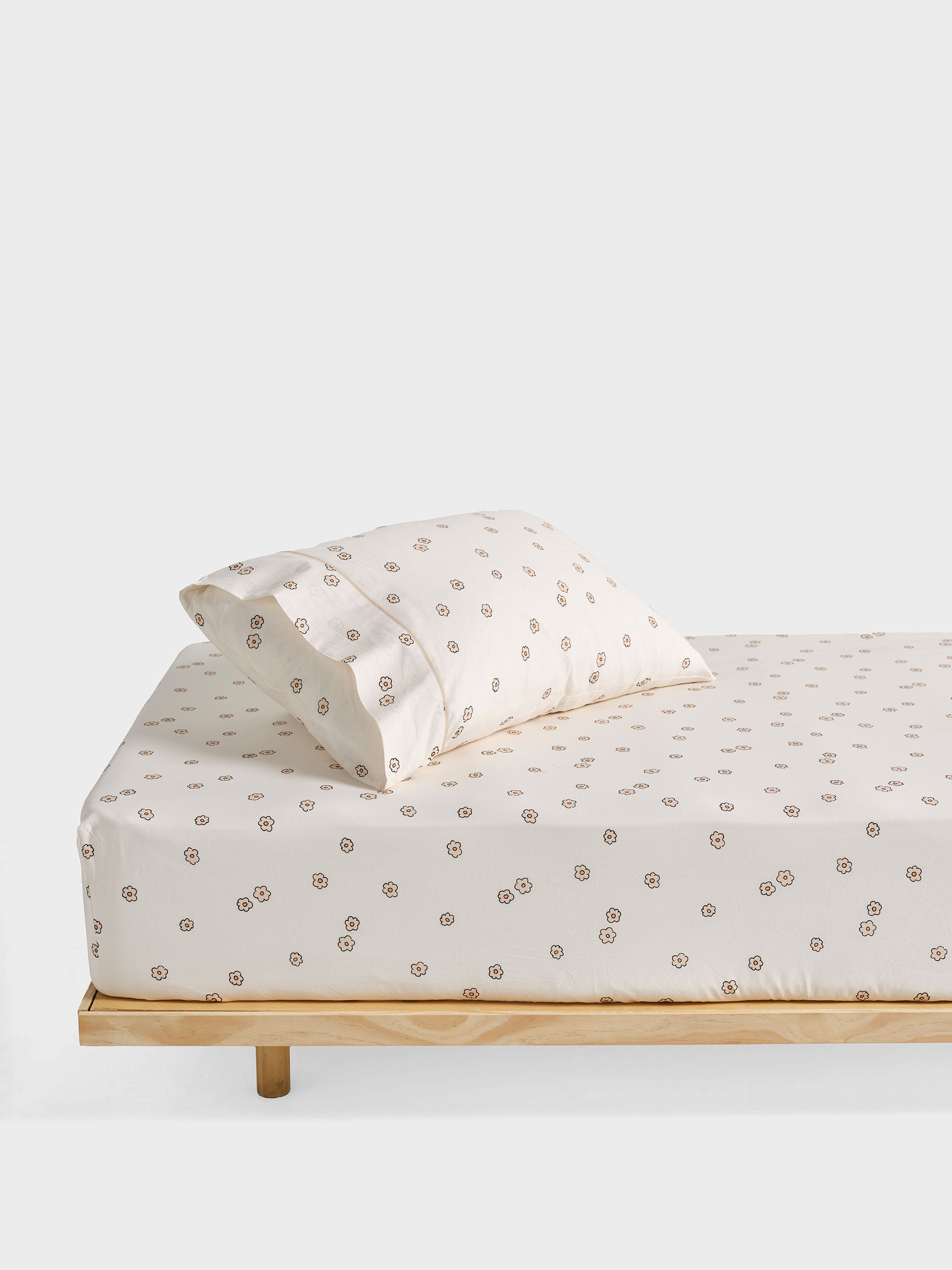 Flower Garden Fitted Sheet + Pillowcase Set