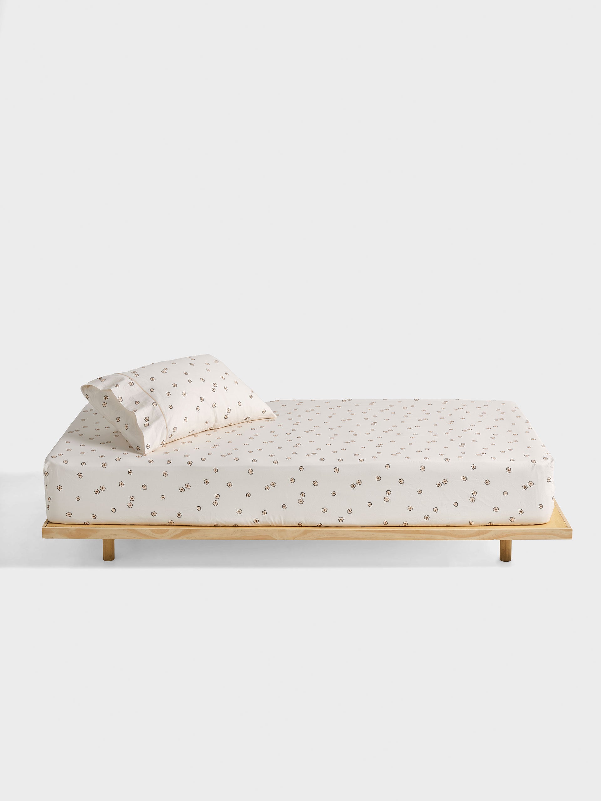 Flower Garden Fitted Sheet + Pillowcase Set