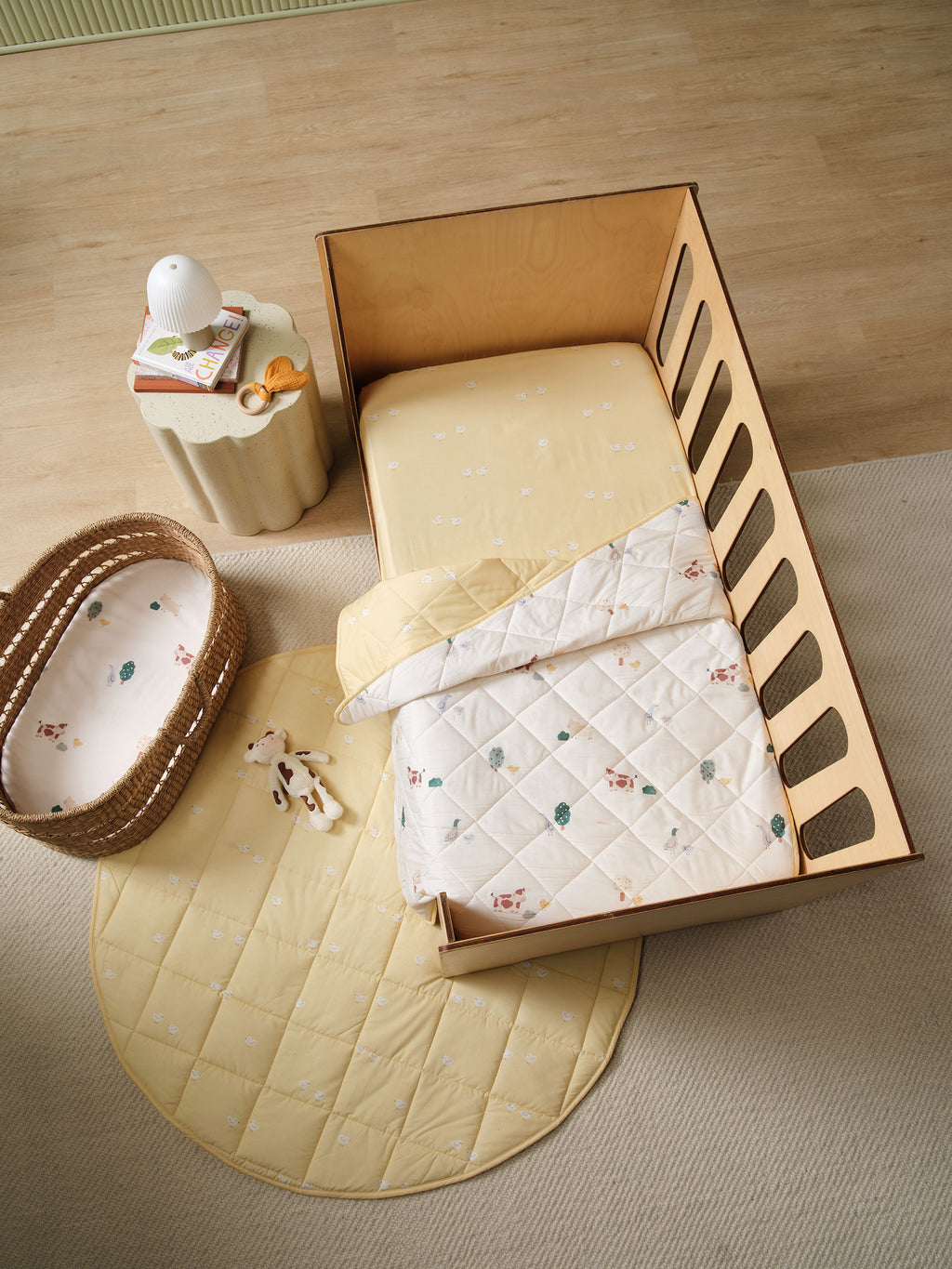 Mini Farm 2-Piece Bassinet Fitted Sheet Set