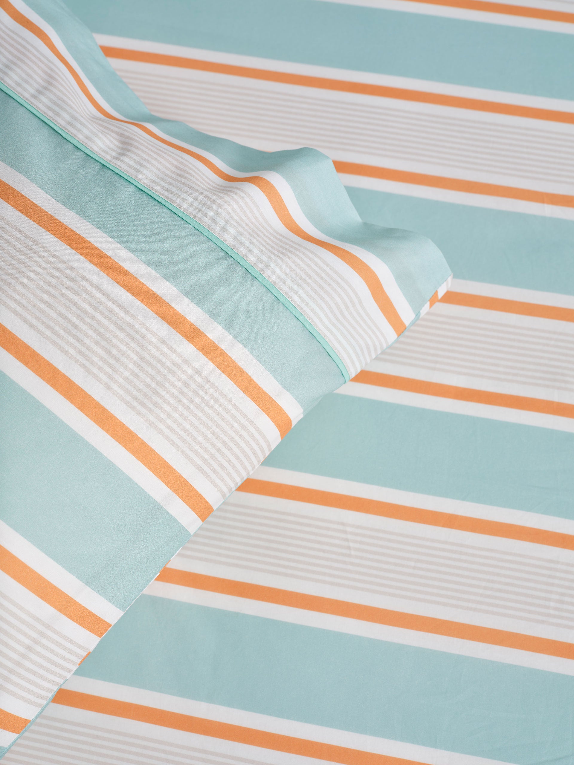Sailor Stripe Blue Fitted Sheet + Pillowcase Set