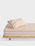 Sailor Stripe Pink Fitted Sheet + Pillowcase Set