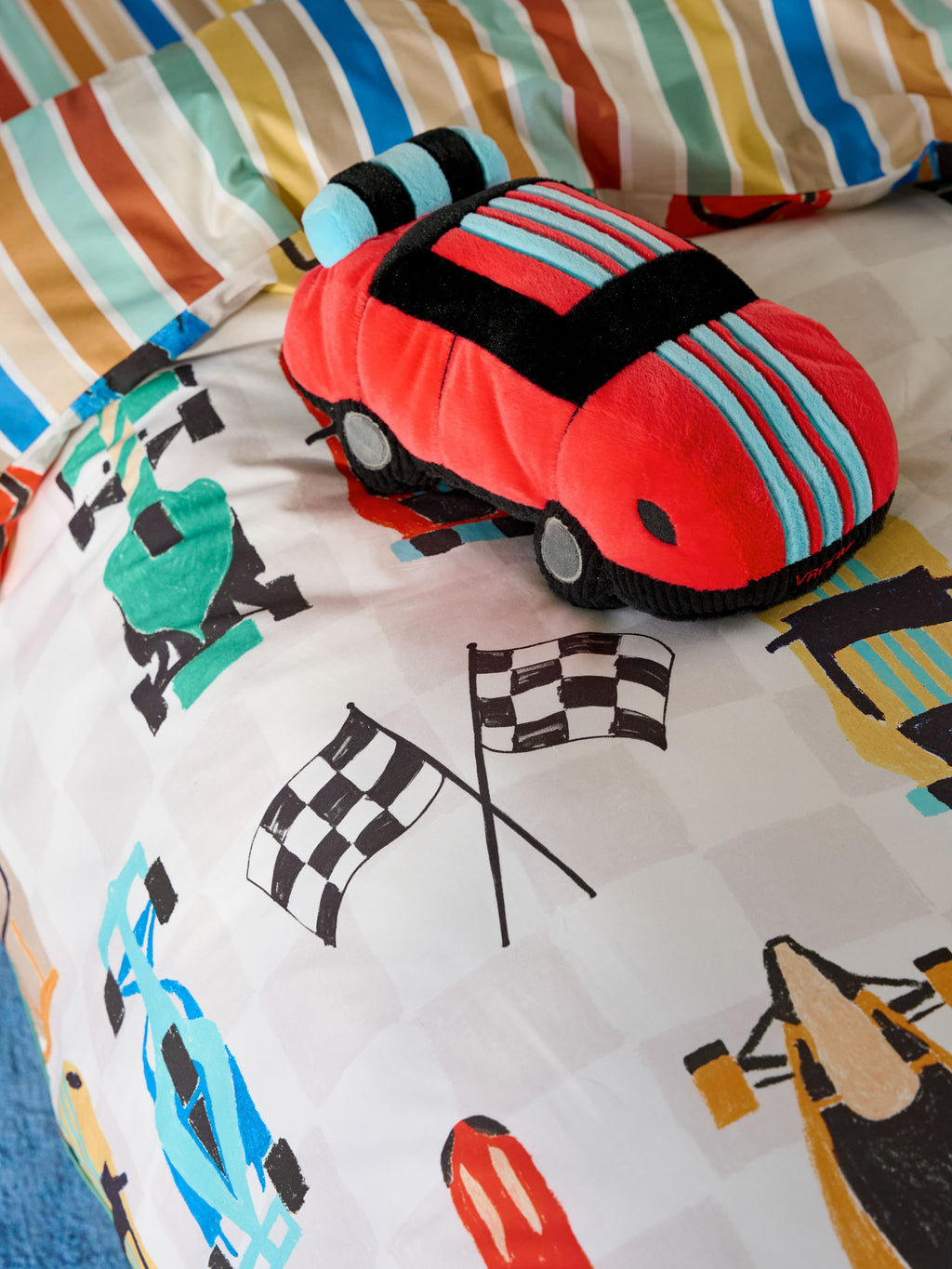Reggie Race Car Novelty Cushion