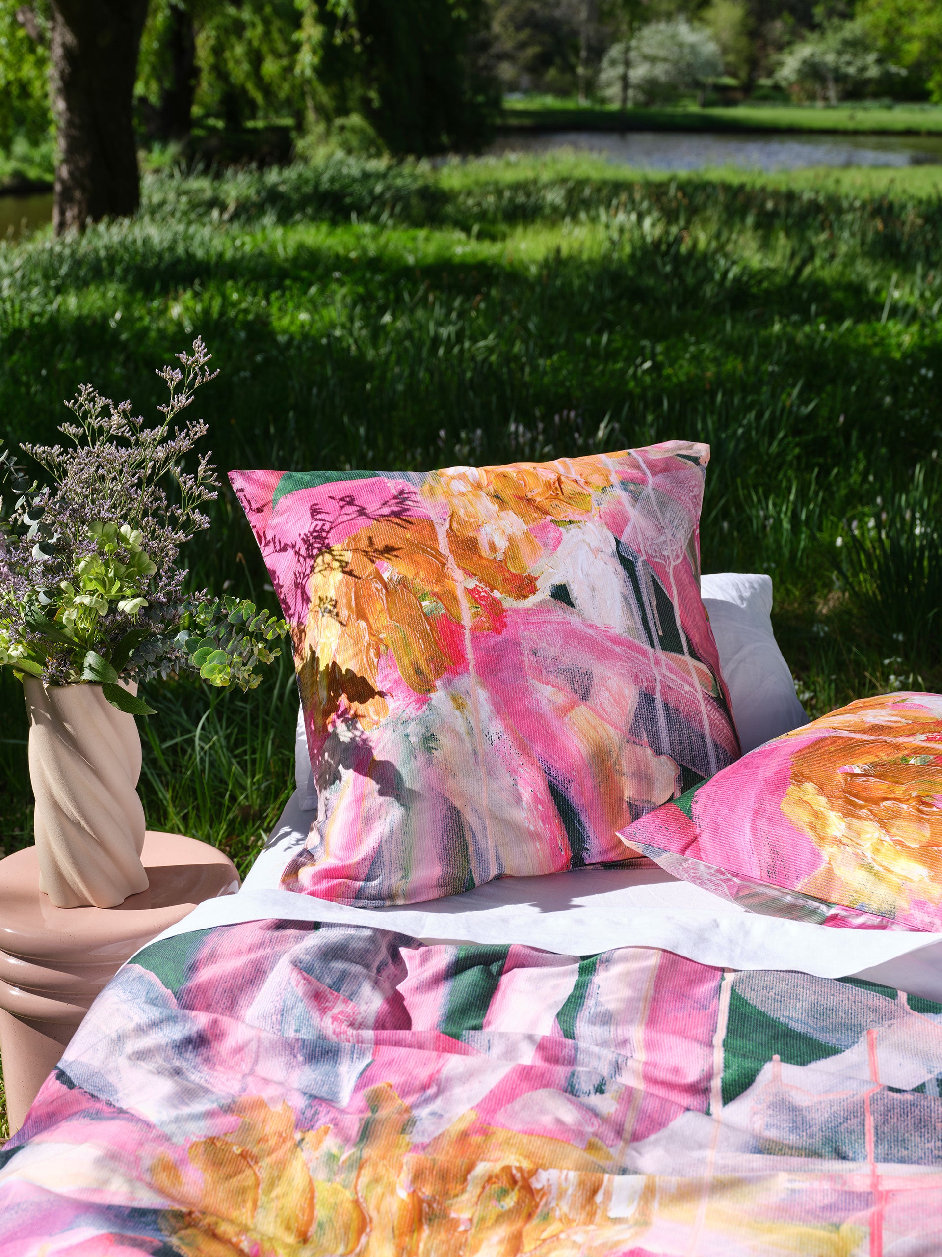 Echinacea Flowers Quilt Cover Set