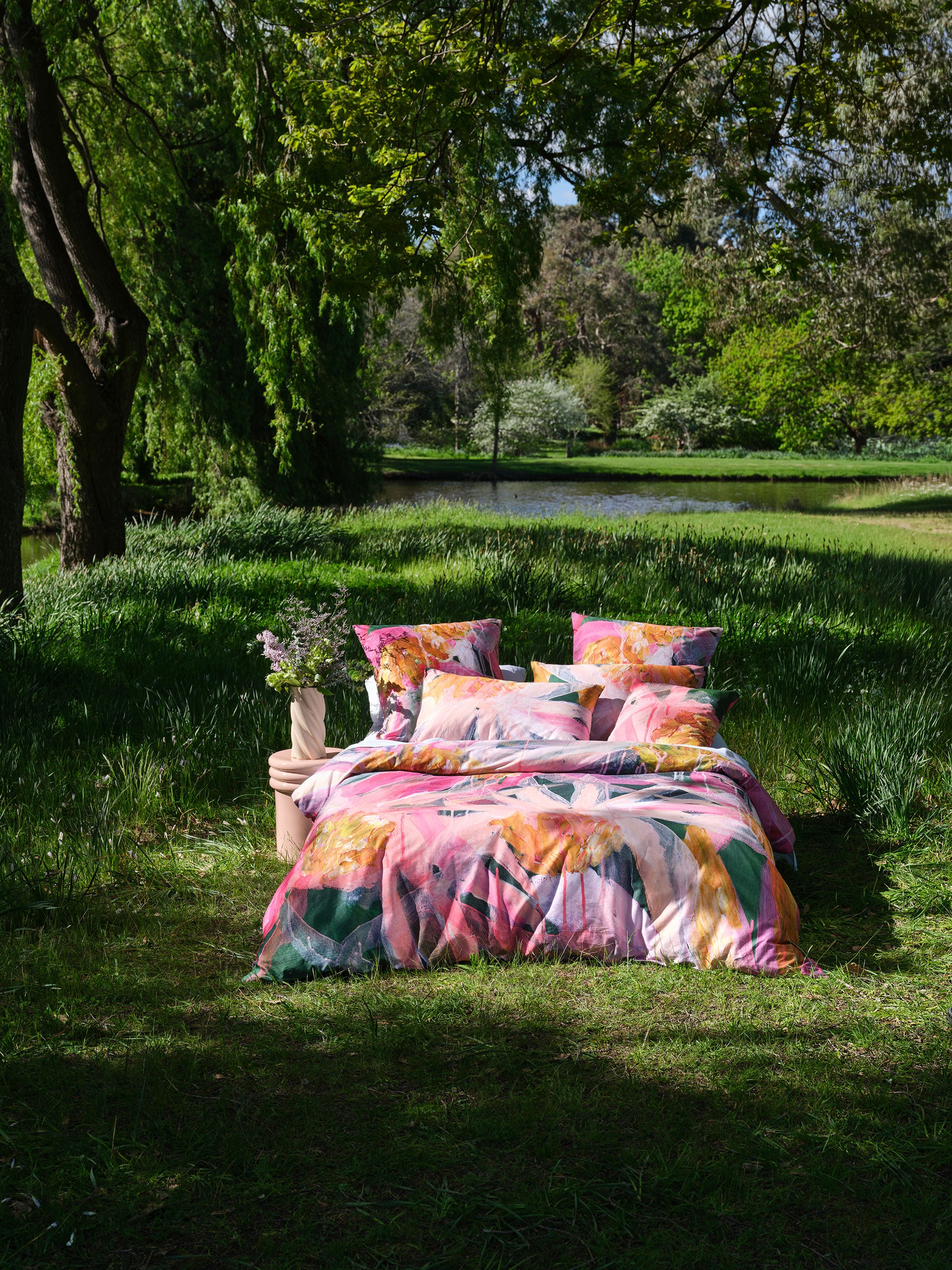 Echinacea Flowers Quilt Cover Set