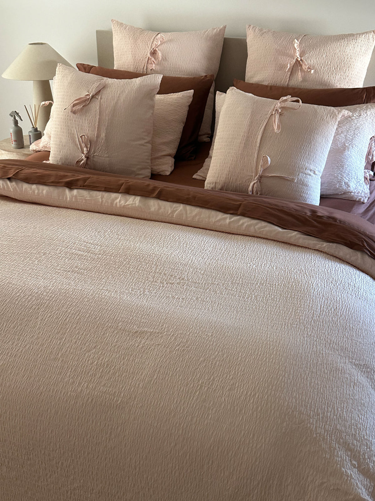 Manon Blush Quilt Cover Set